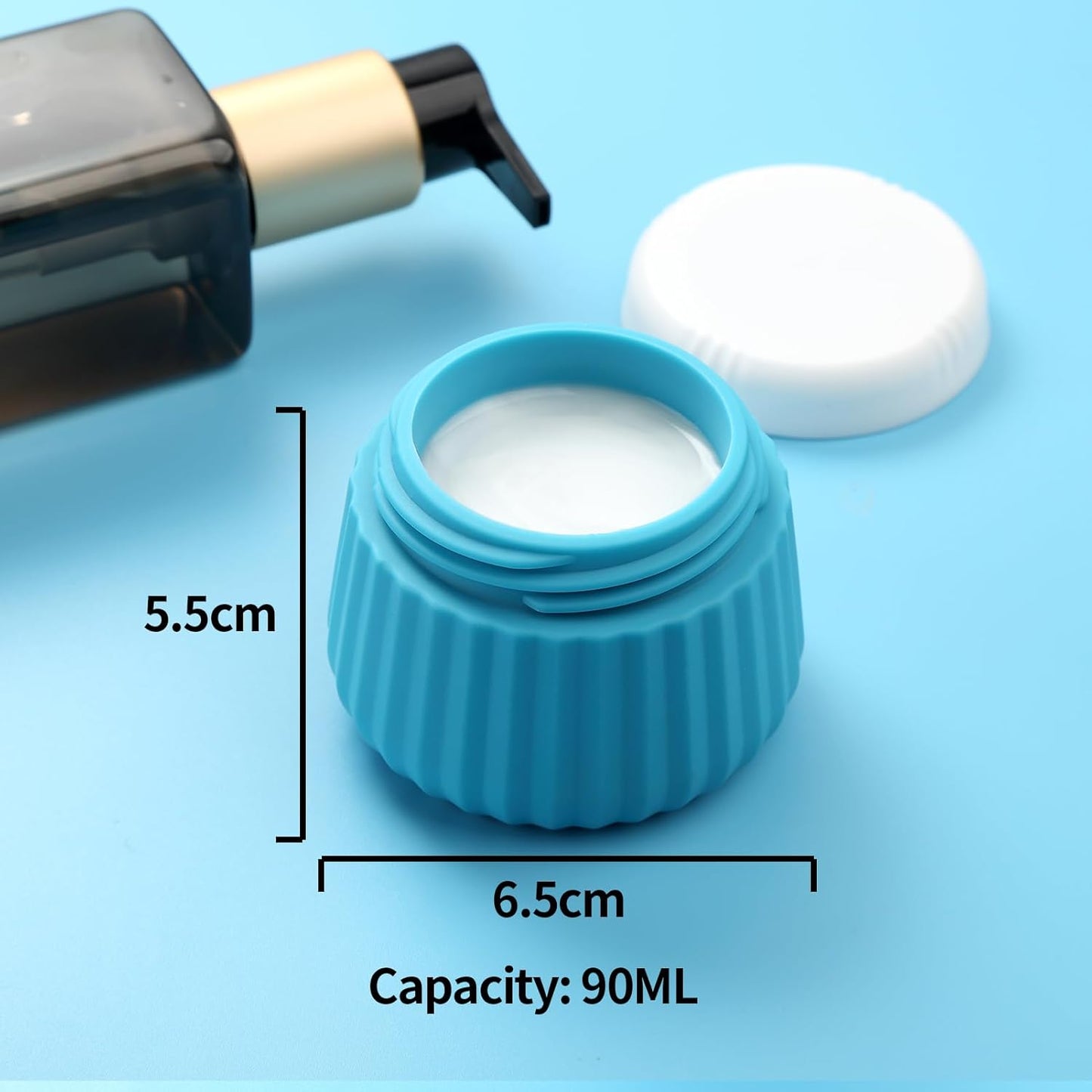 Travel Bottles for Toiletries 8 Pack, TSA Approved 3 oz Travel Containers with Clear Bag, Leak Proof Silicone Squeezable Essentials Jars