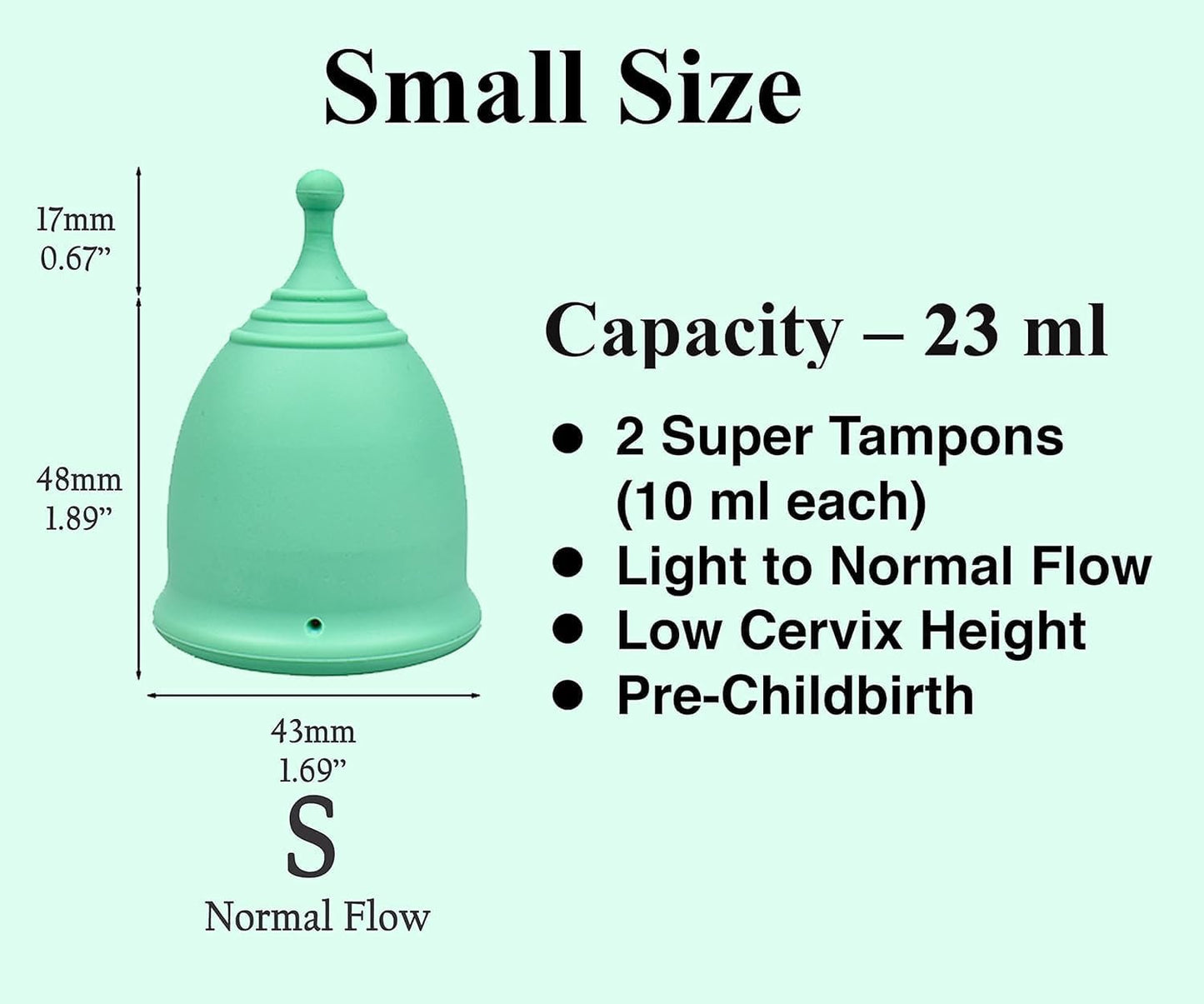 SHORDY Reusable Menstrual Cup (Small) Set of 2 with Mini Box, 100% Soft Silicone, Coupe Menstruelle, Safe Period Cup, Light Flow Kit, Feminine Hygiene, Tampons, Pads & Disc Alternative