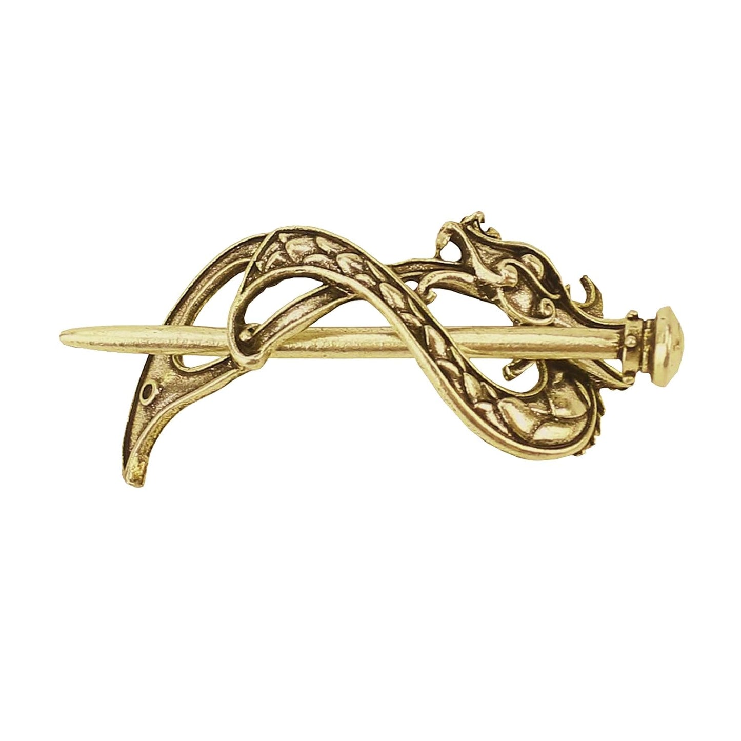 Tinsow 2 Pcs Silver Celtic Hair Slides, Hairpins, Minimalist Hair Claws, Barrettes and Creative Hair Accessories for Women (Style B L)