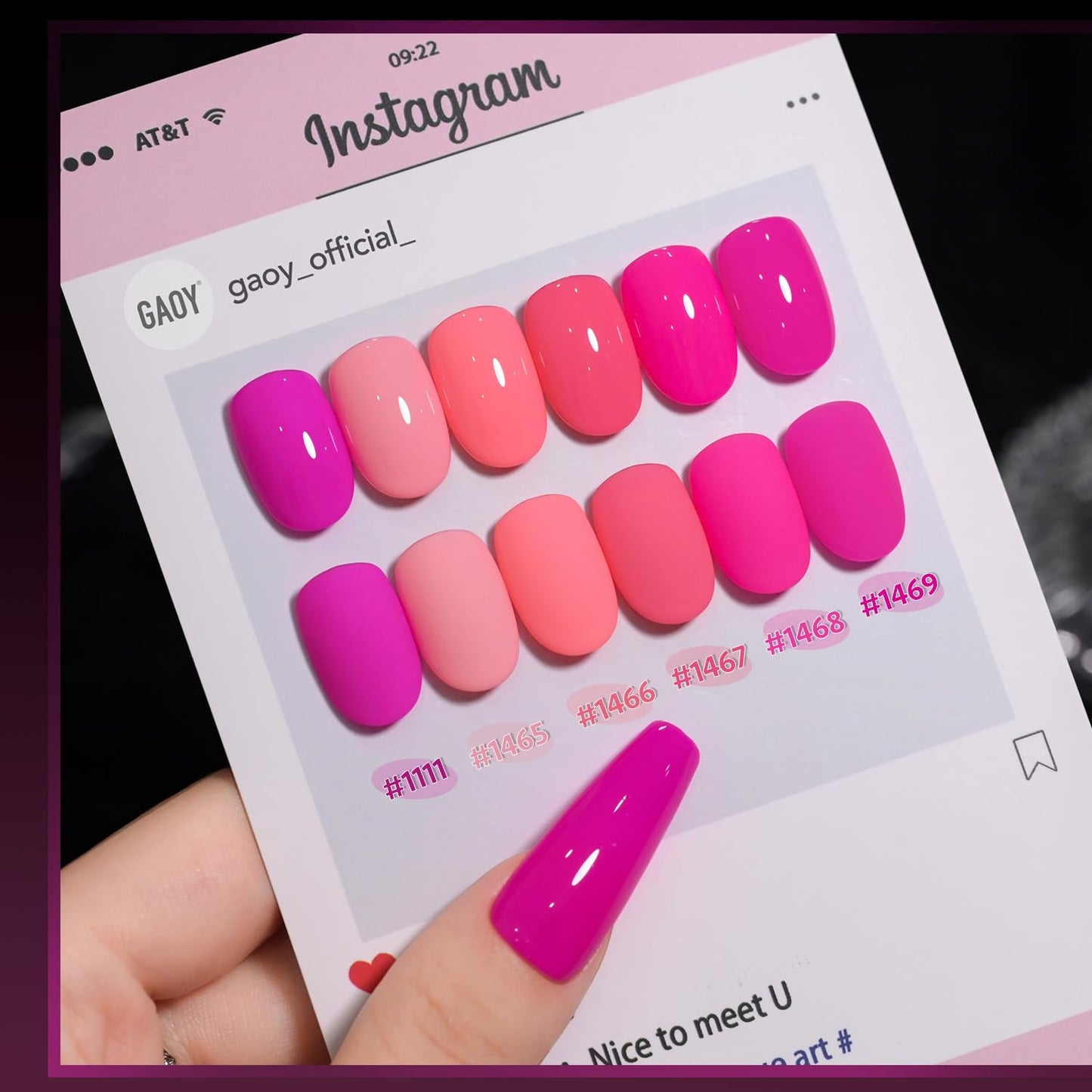 GAOY Hot Pink Gel Nail Polish, Baby Pink Peony Neon Gel Polish Kit for Salon Manicure and Nail Art DIY at Home, Gift for Women