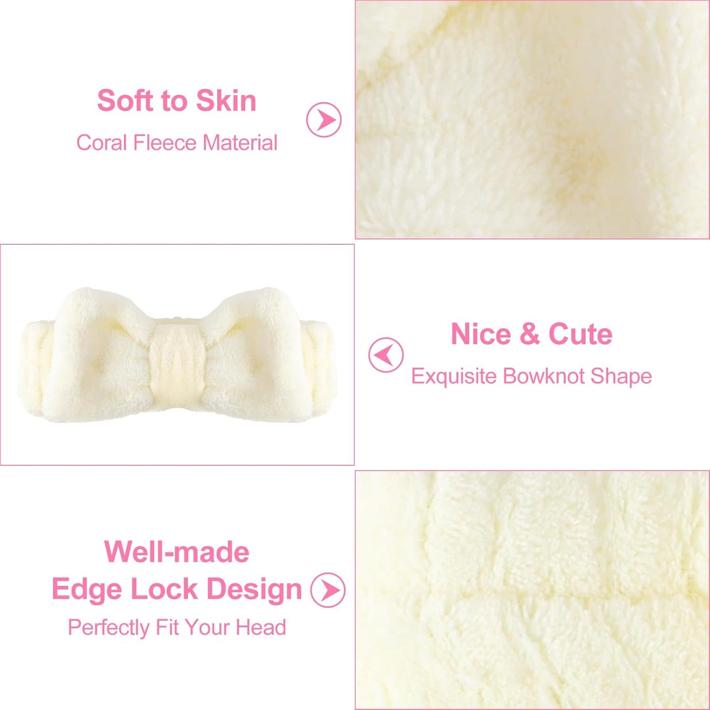 Ondder Skincare Headband for Washing Face Spa Makeup Face Wash Headband Skin Care Headbands Terry Cloth Head Band Bachelorette Party Favors Spa Party Hair Accessories Bachelorette Gifts for Bride