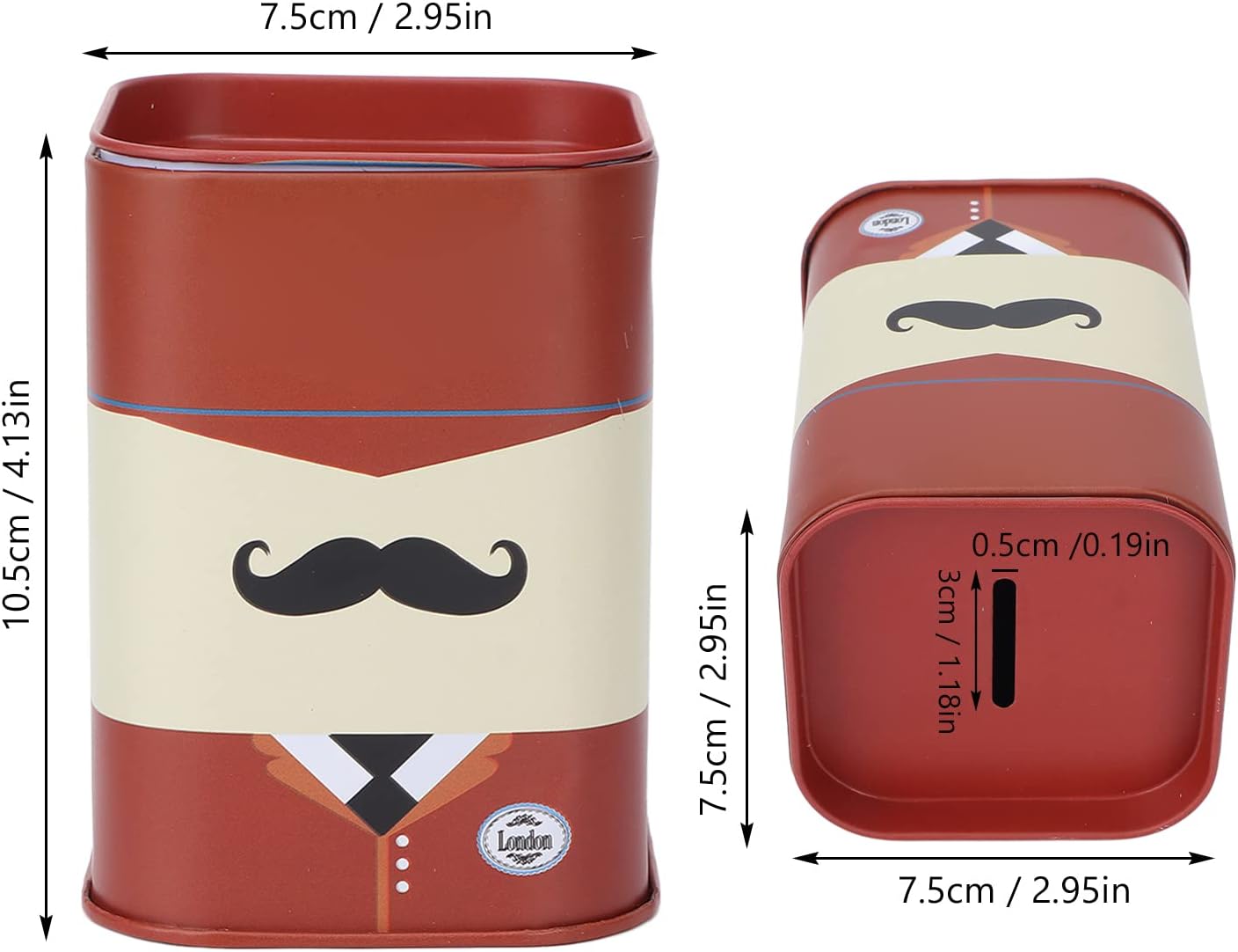 Blade Container, Safety Shaver Blade StoragementRemovable Design Large Capacity Compact Structure Beautiful Practical Blade Disposal Case for Home(Red beard)