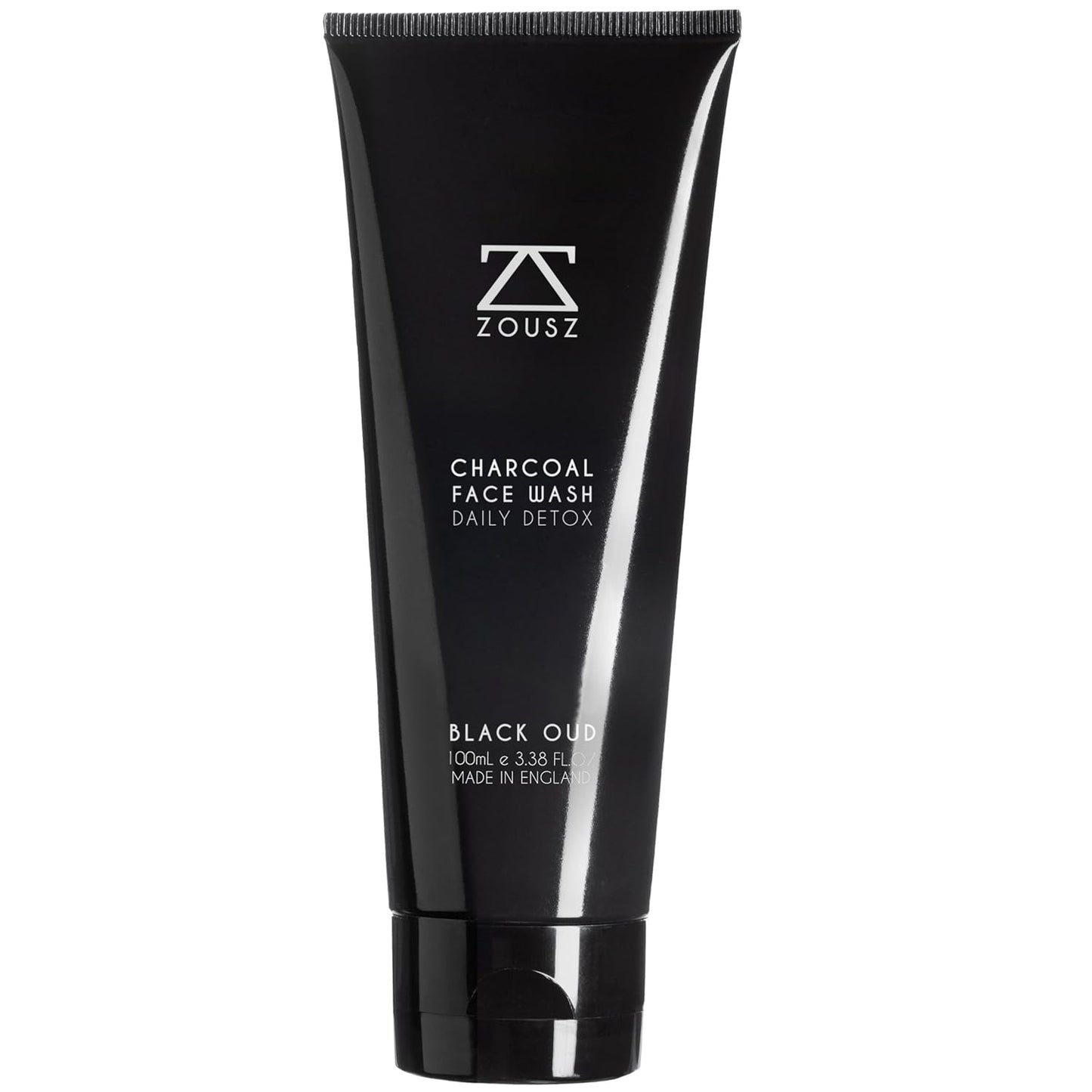 ZOUSZ Black Oud Charcoal Face Wash for Men – Daily Detox Activated Charcoal Face Cleanser – Premium Mens Skincare – Refreshing Face Wash Gift for Men, 100ml