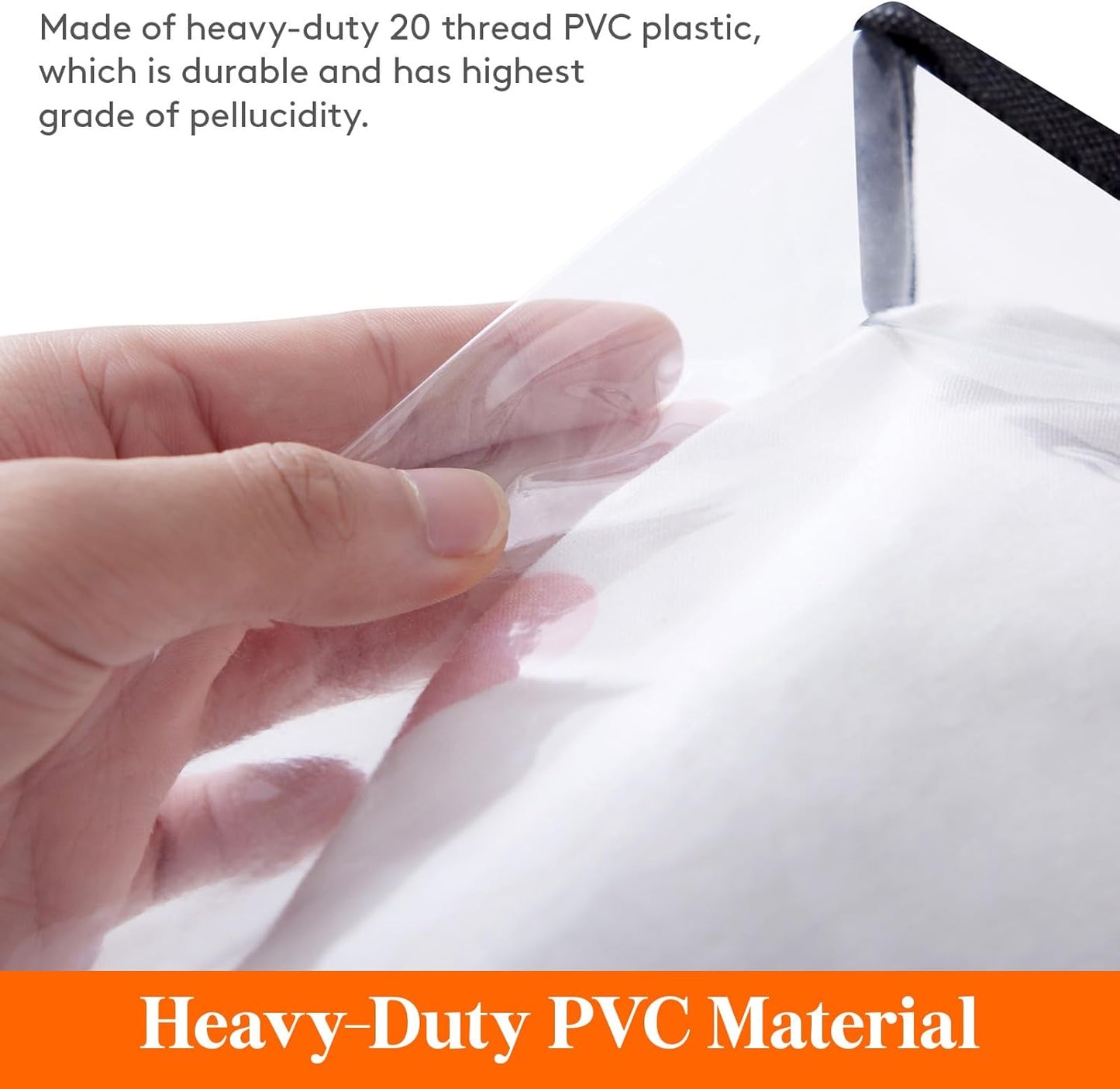 Lifewit 3 Pack Clear Clothes Storage Bags, 60L Plastic Blanket Storage Bag, Vinyl Foldable Moving Bags with Zipper, Closet Organizers and Storage Containers for Bedding, Duvet, Comforter