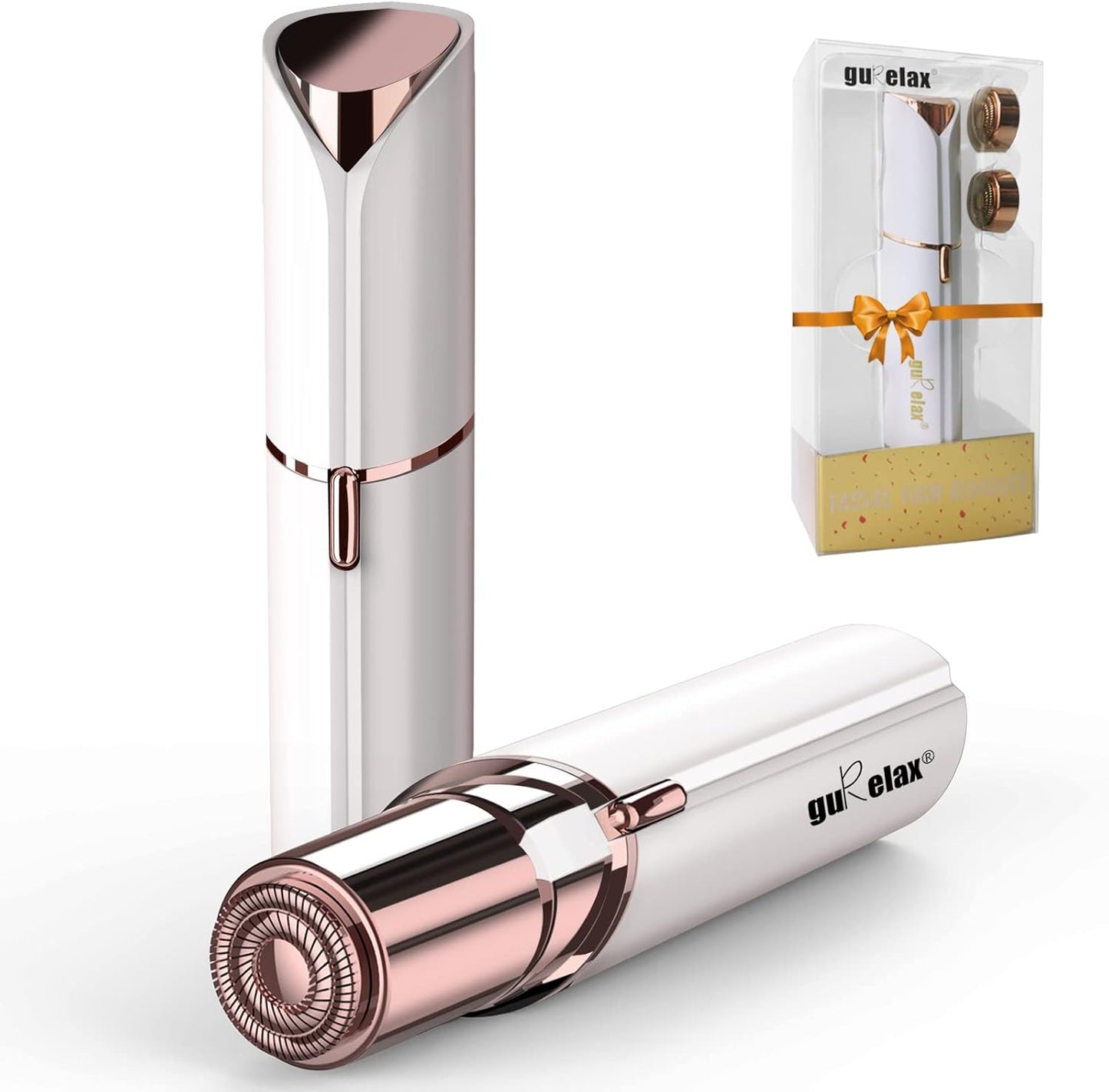 Facial Hair Removal for Women(with 2 x Replacement Heads)，GURELAX Facial Hair Remover, Hair Removal Device, Best Gift for Mom/Wife/Girlfriend