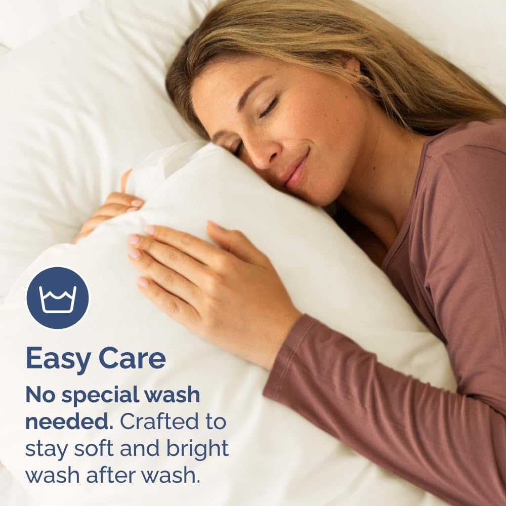 Long Pillowcases - Body Pillow Cover - Long Pillow Insert for Sleeping, Side Sleepers - Soft & Breathable Body Pillow Case with Envelope Enclosure - Comfy & Machine Washable - 20" x 54" (Off White)