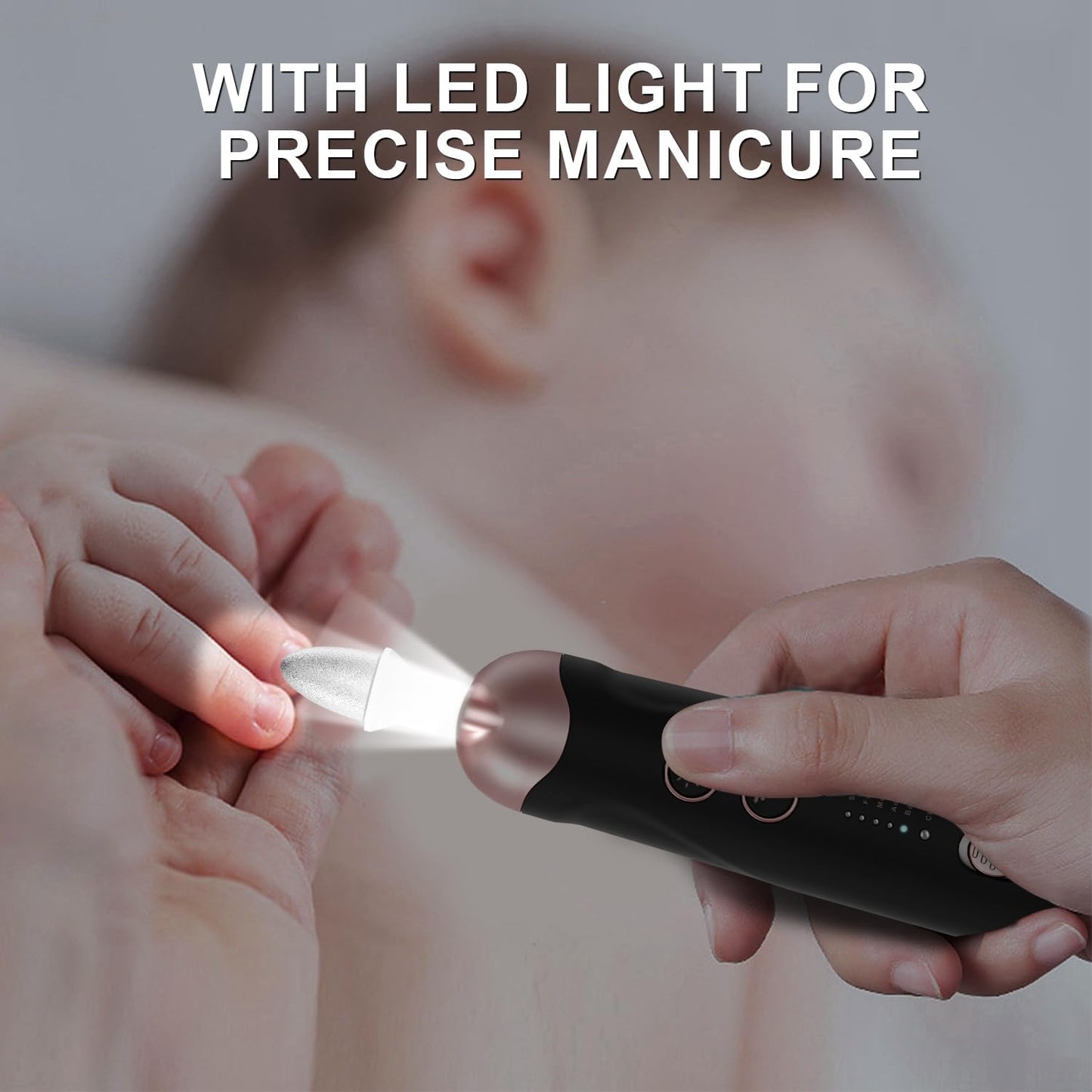 4 Pack Professional 9-in-1 Nail Drill Set: 100 Bits, Cordless Design, 5 Speeds for Manicure & Pedicure,Black