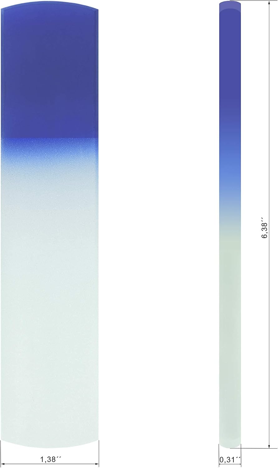 Foot Scrubber - Handmade Glass Foot File - Pedicure Rasp - Genuine Czech Tempered Glass - Corn & Dead Skin Remover - Calluses - Coarse - Hard Skin Remover - Pedicure Tools - Foot spa