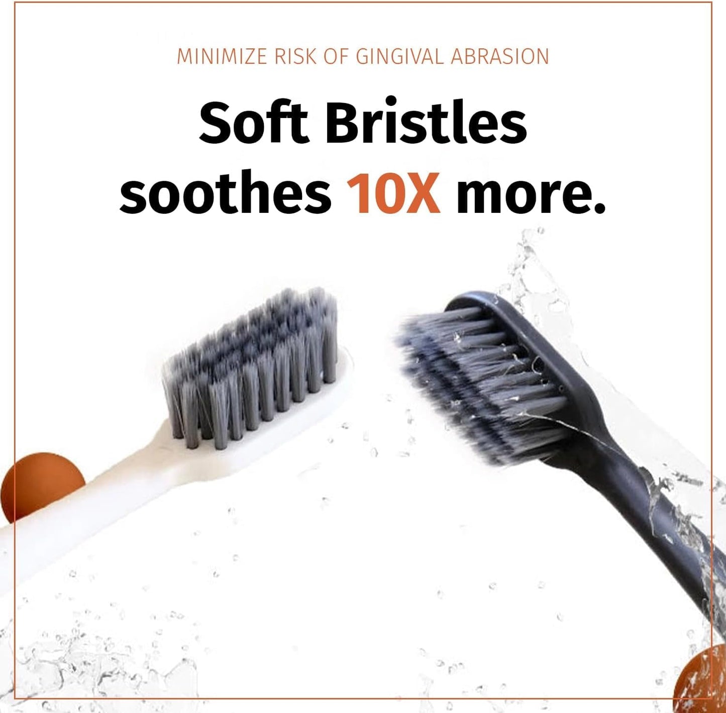 Tongue Scraper Cleaner Charcoal Bristles Toothbrush for Bad Breath with Waterproof Pouch for Travel, Hygienic Stand and Enviromentally Friendly