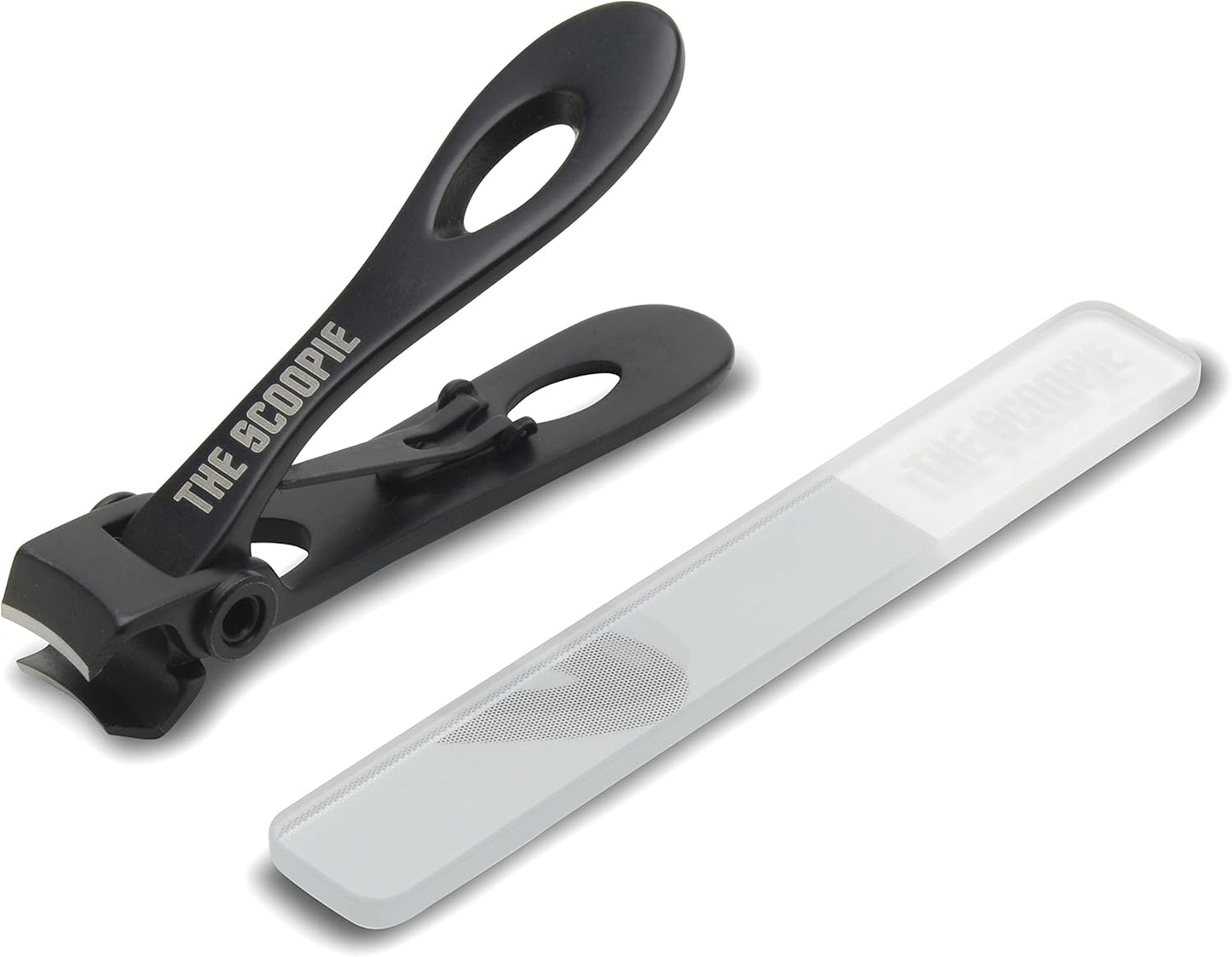 Nail Clippers for Men and Women, Toenail Clippers and Fingernail Clippers, Includes Nano Fiber Nail File (Black), 15mm Wide Jaw Trimming for Adults, Manicure Set and Pedicure Kit