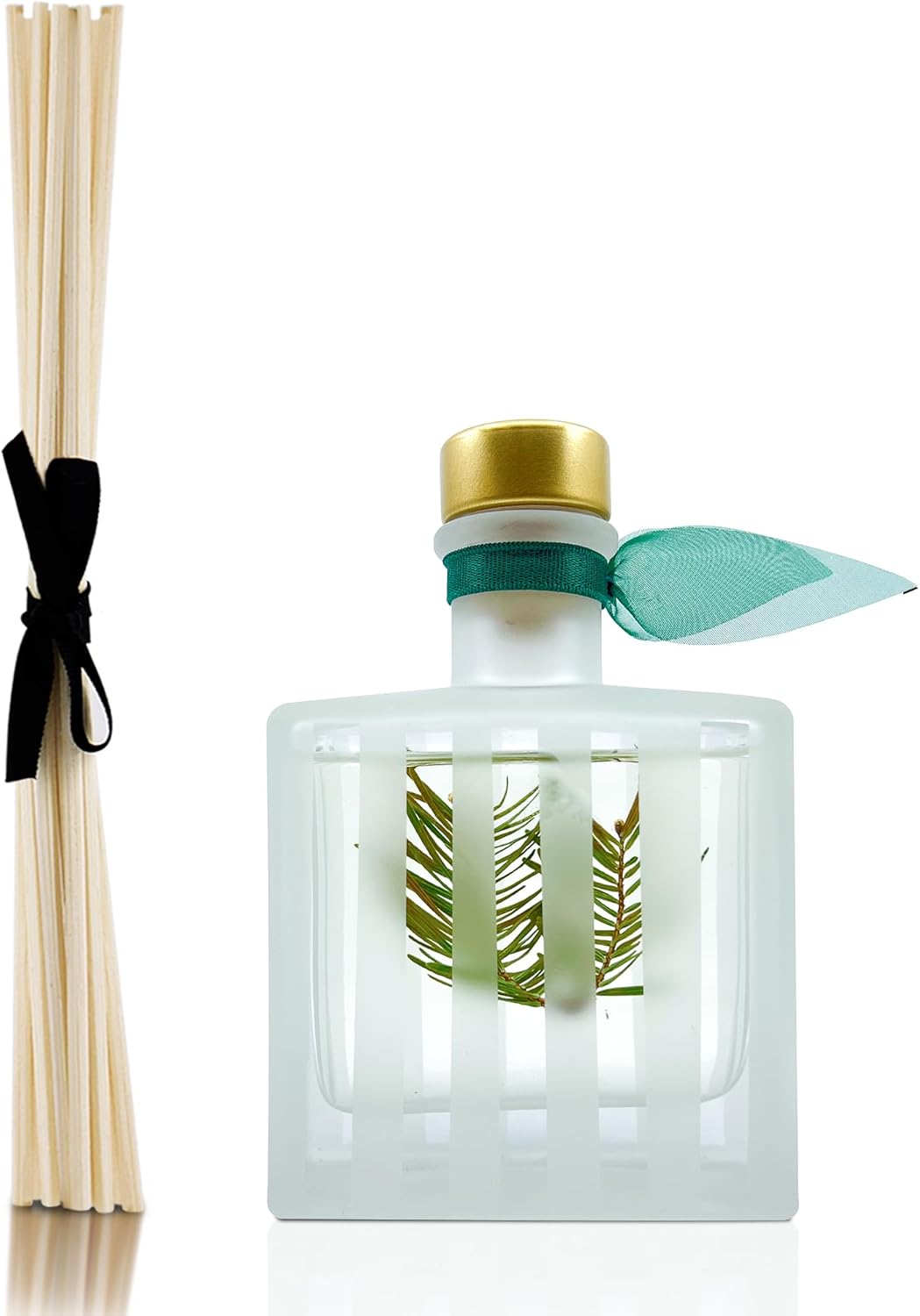 LOVSPA Reed Diffuser Set, Birchwood Pine Scented Oil Diffuser with Sticks, Home Fragrance Accessories for Bathroom Shelf Decor, Aroma Diffusers for Home or Office Desk, USA Made