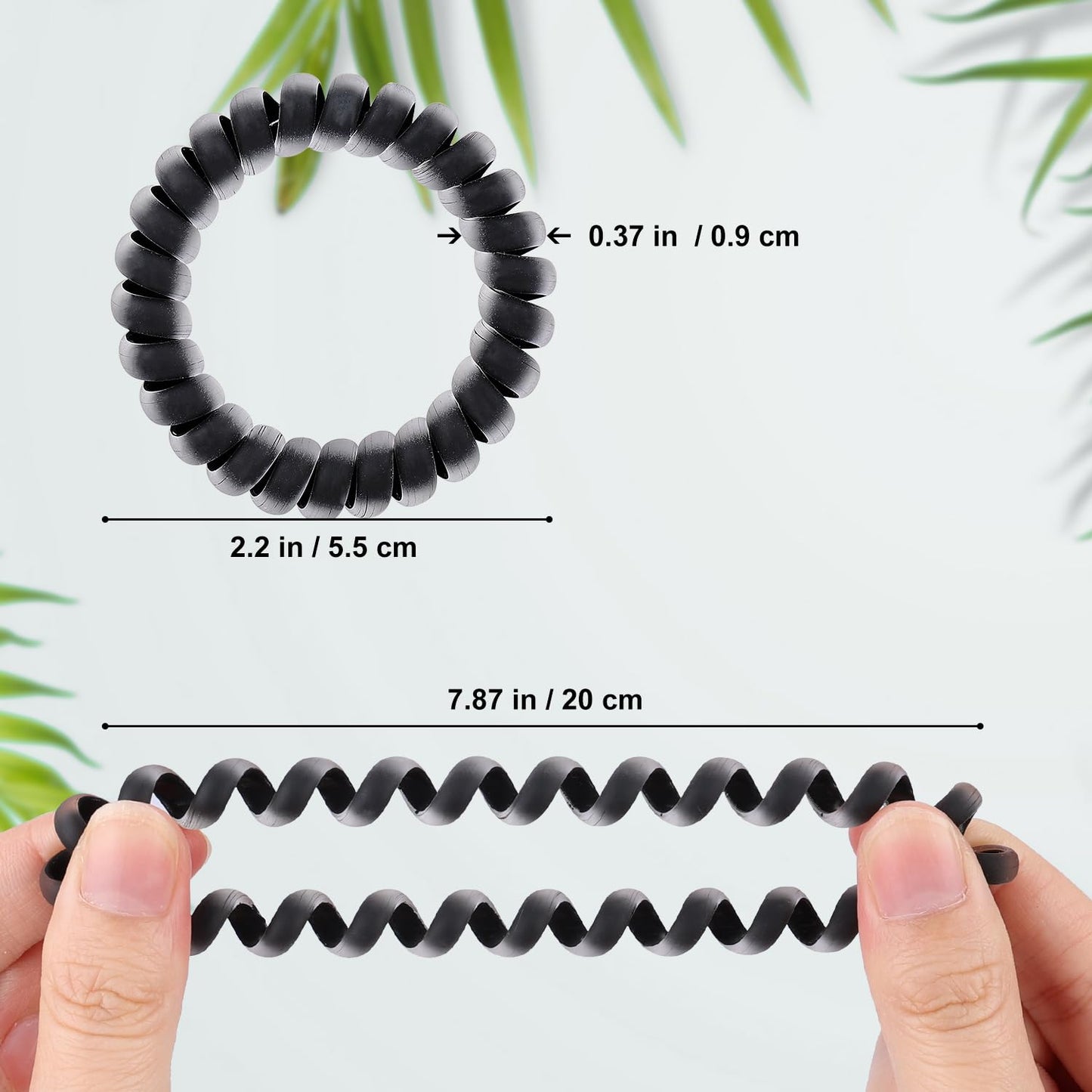 JessLab Spiral Hair Ties for Women, 10-Pack Traceless No-Damage Ponytail Holders, Coils Hair Bands for Girls, Assorted Colors