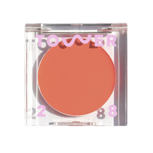 Tower 28 Beauty BeachPlease Cream Blush for Cheeks and Lips - Multi-Purpose Lip and Cheek Tint in Sun-Kissed Peach Blush - for Sensitive Skin – Color RUSH HOUR, Luminous Finish