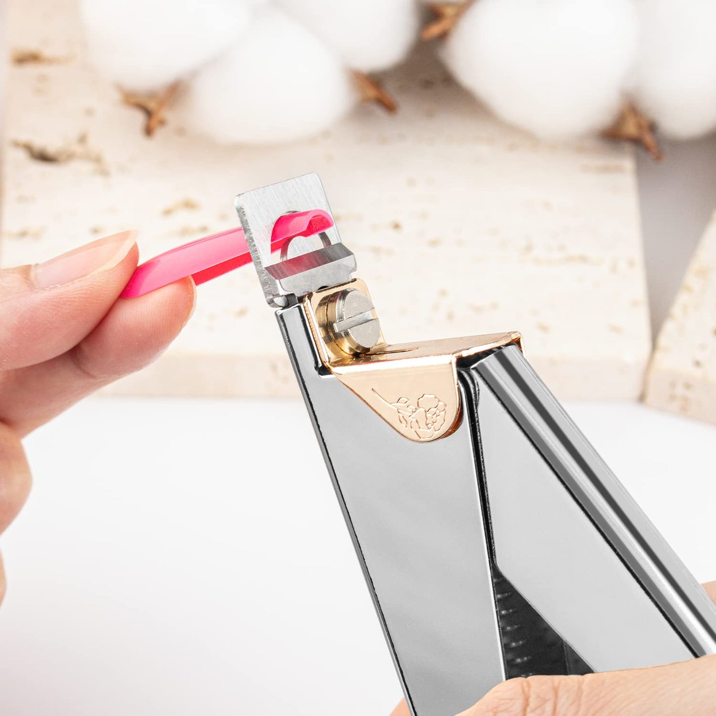 Nail Clippers for Acrylic Nails, Silver Premium Stainless Steel Fake False Acrylic Nail Cutter, Sharp Blade Nail Manicure Nail Tips Clipper for Salon Home DIY Nail Art Beauty Design by GA&EN