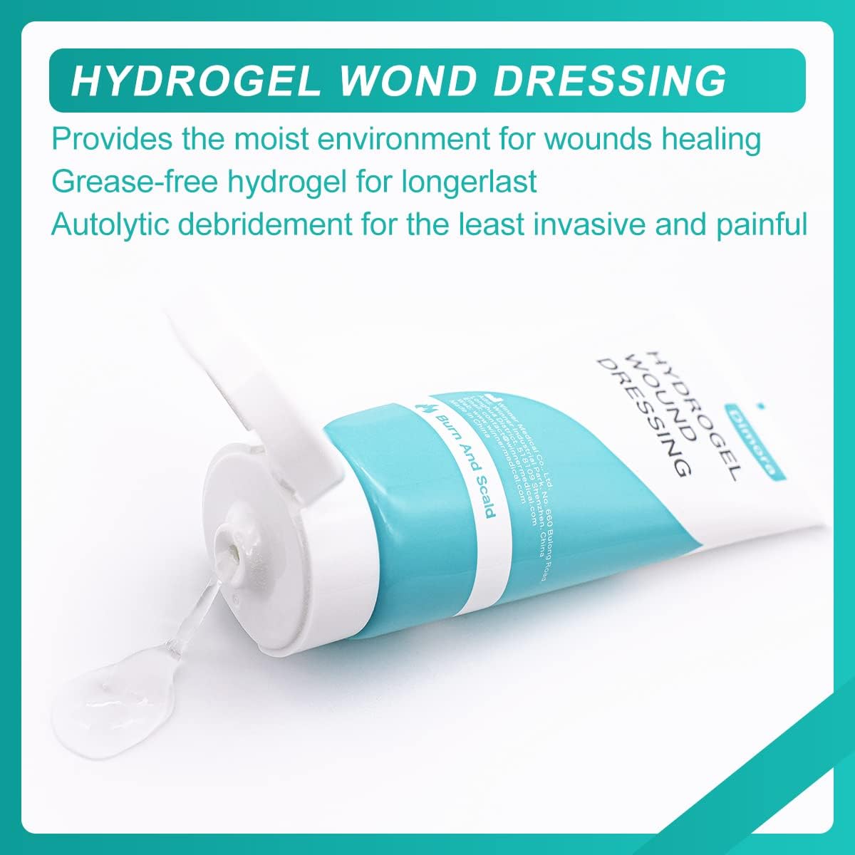 Dimora 2 Packs 6oz Hydrogel First Aid Ointment, Burn Injory Soothing Gel, Skin Repair Cream for Emergency Burn, Postoperative Incisions, Bruises, Debridement Wound Care