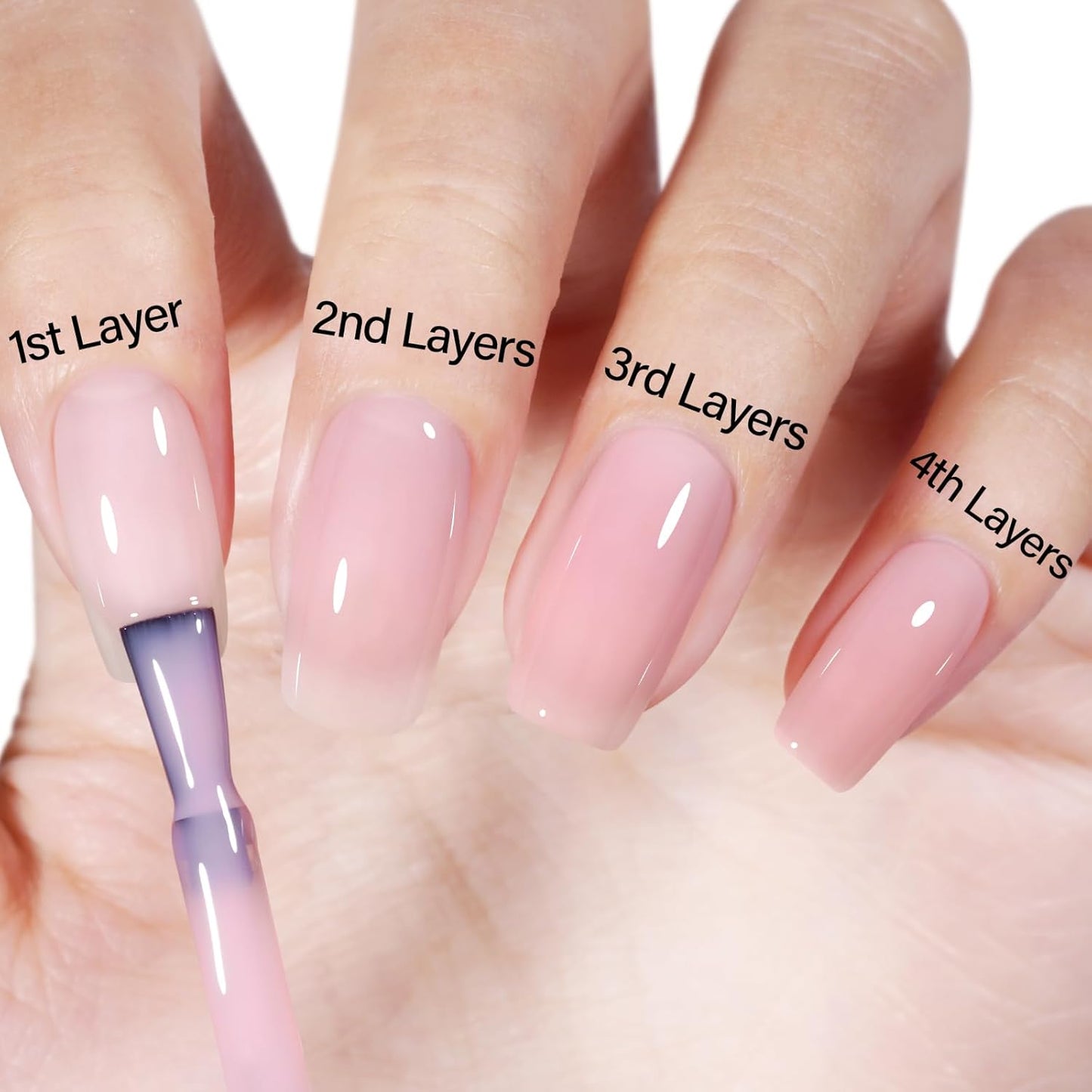 AILLSA Nude Gel Polish Gray Pink Jelly Gels Nail Polish Neutral Color Translucent Soak Off U V Polish Natural Milky Gel Polish for Nail Art French Manicure at Home 0.51 Fl Oz /GB61