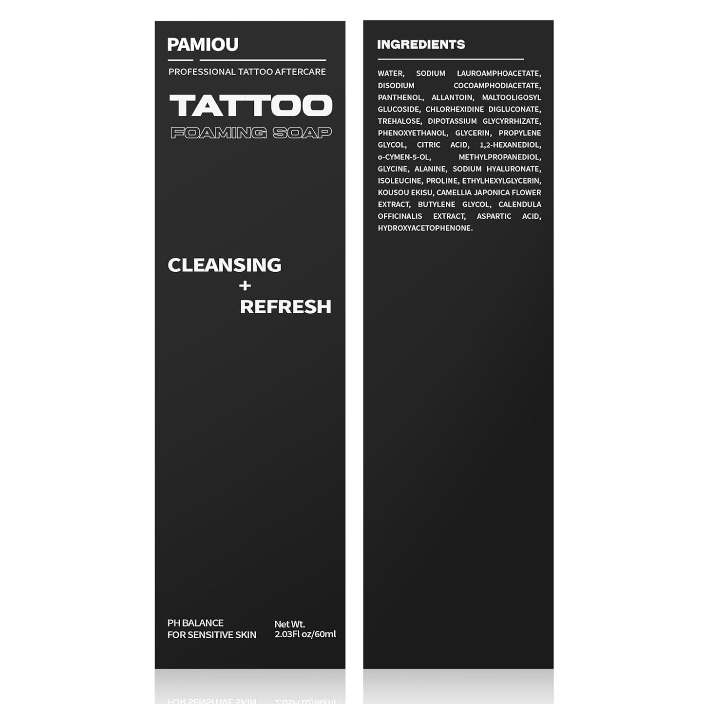 Tattoo Aftercare Soap For New Tattoos, Cleansing, Moisturizing With PH Balance, Non-Irritating, Fragrance Free, Sensitive Skin Friendly - Travel Size 60ml