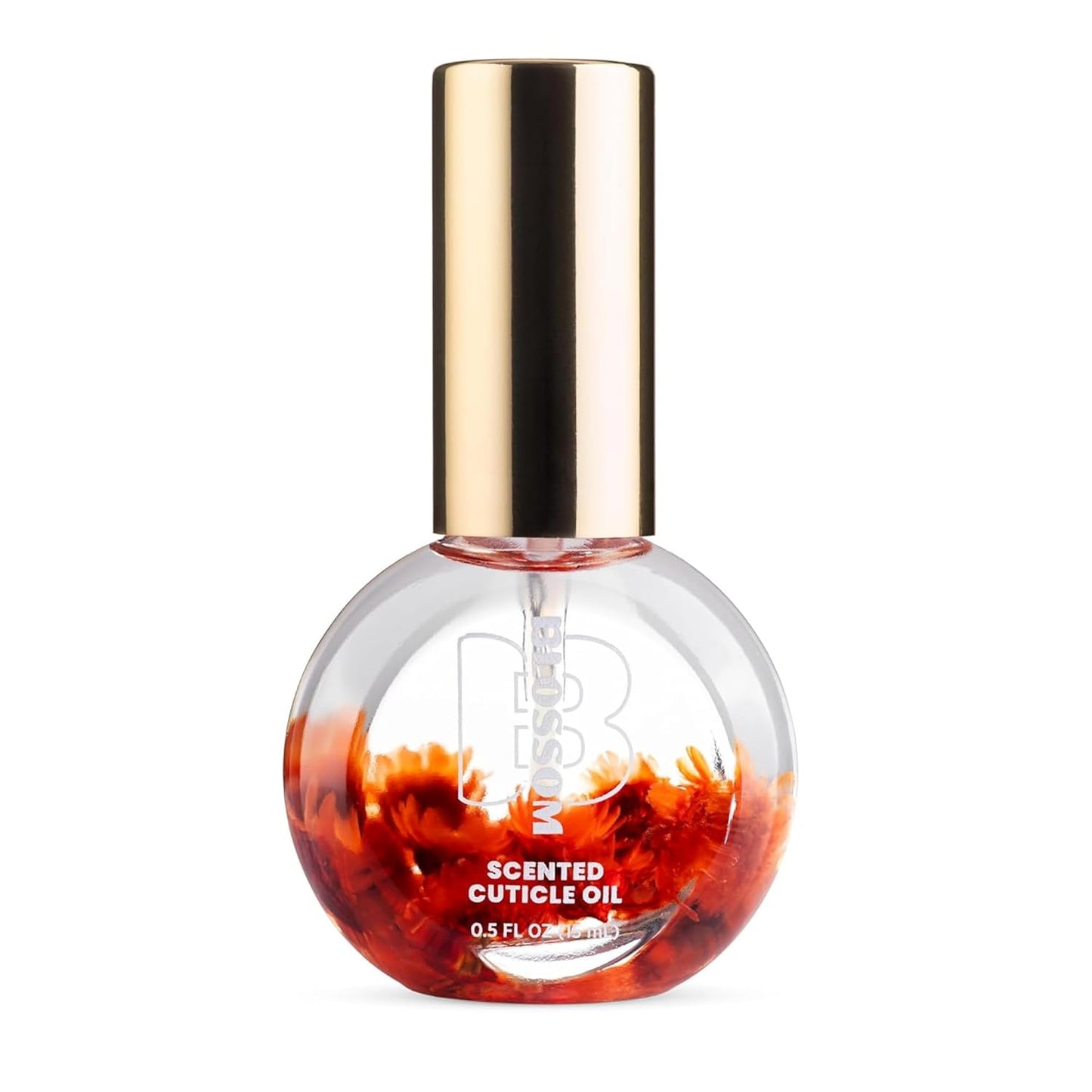 Blossom Cuticle Oil for Nails, Hydrating, Moisturizing, Gourmand Scented Nail Oil Cuticle Care, Infused with Real Flowers, Made in USA, 0.5 fl. oz, Pumpkin Spice Latte