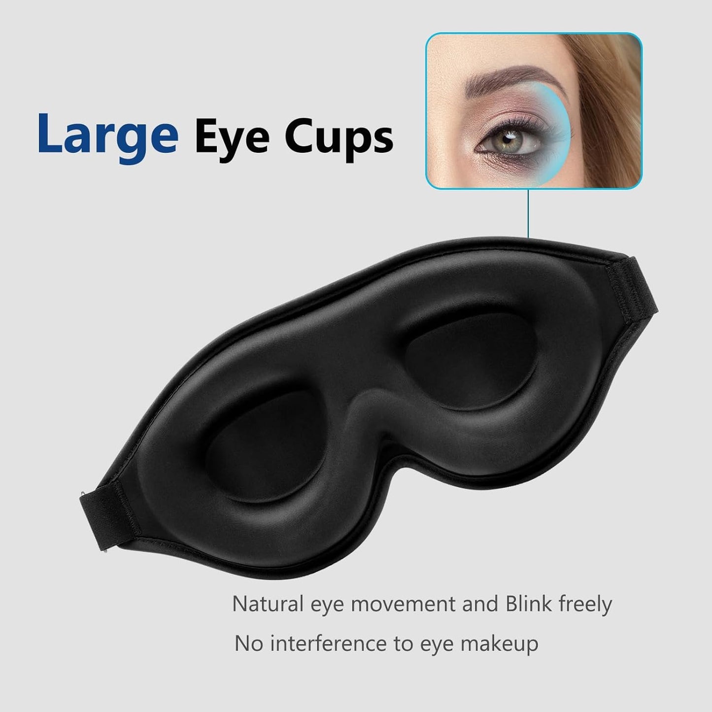 ALASKA BEAR Sleep Mask Memory Foam Contoured Eye Cups for Women and Men, Soft Stitched Edge 3D Blackout Eye Mask for Sleeping No Pressure on Eyelids and Eyelashes Protection, Earplugs Set, Floral