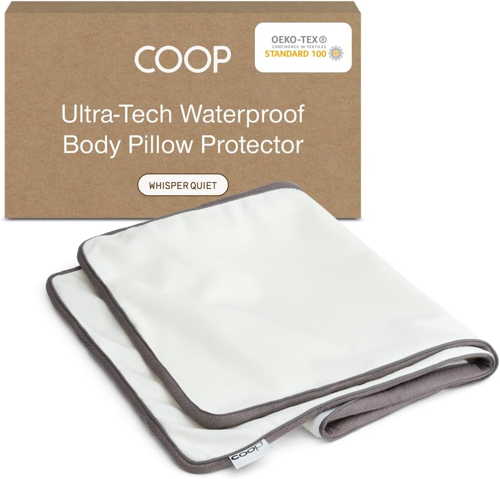 Coop Home Goods Ultra-Tech Body Pillow Protector for Memory Foam Pillows, Waterproof, Body Pillow Covers, Oeko-Tex Certified, Breathable, Zippered Covers, Machine Washable