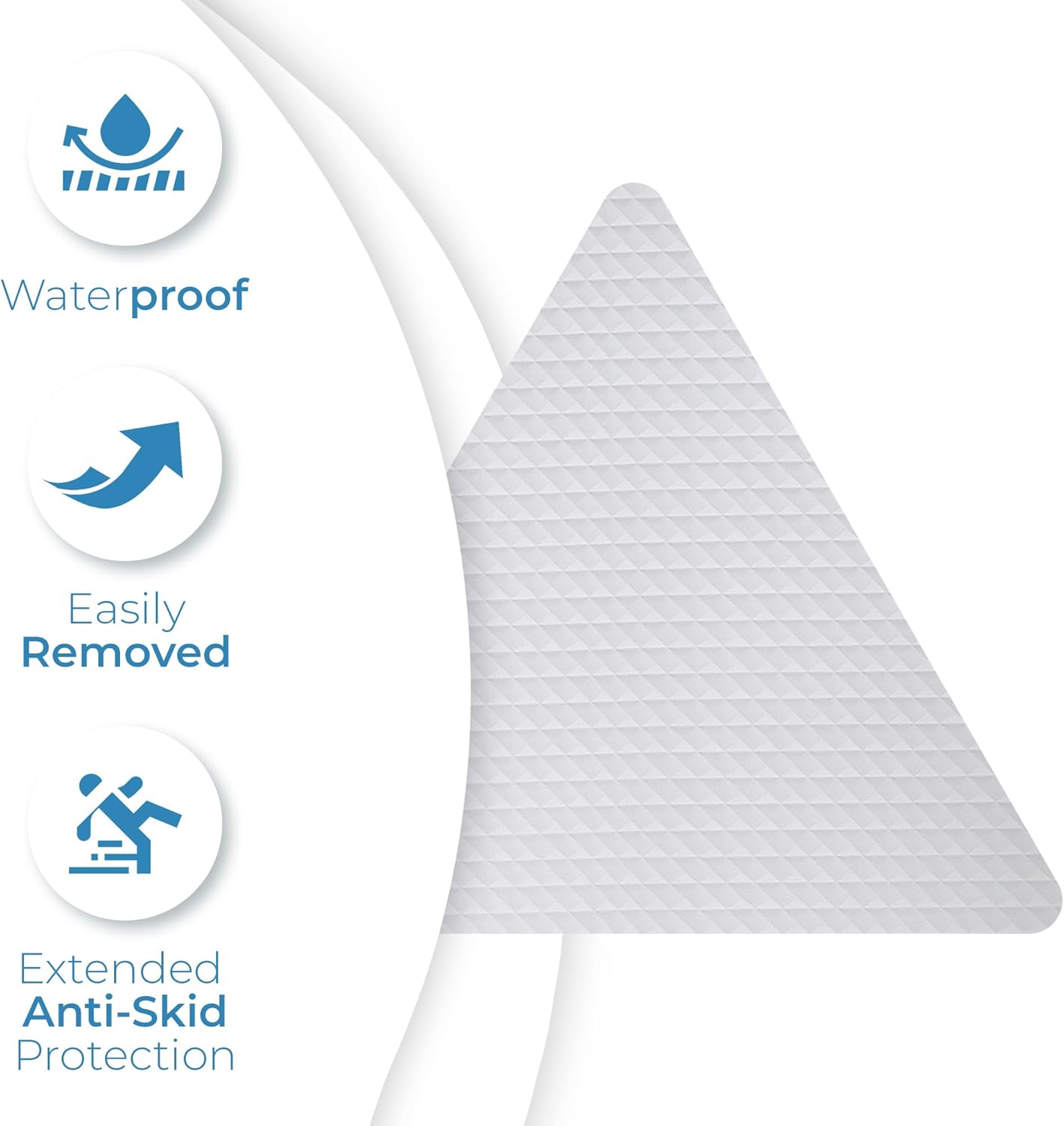 Anti Slip Shower Stickers 24 PCS, Invisible Non-Slip Shower Strips for Adults, Premium Adhesive Bath Tub Stickers (Clear)