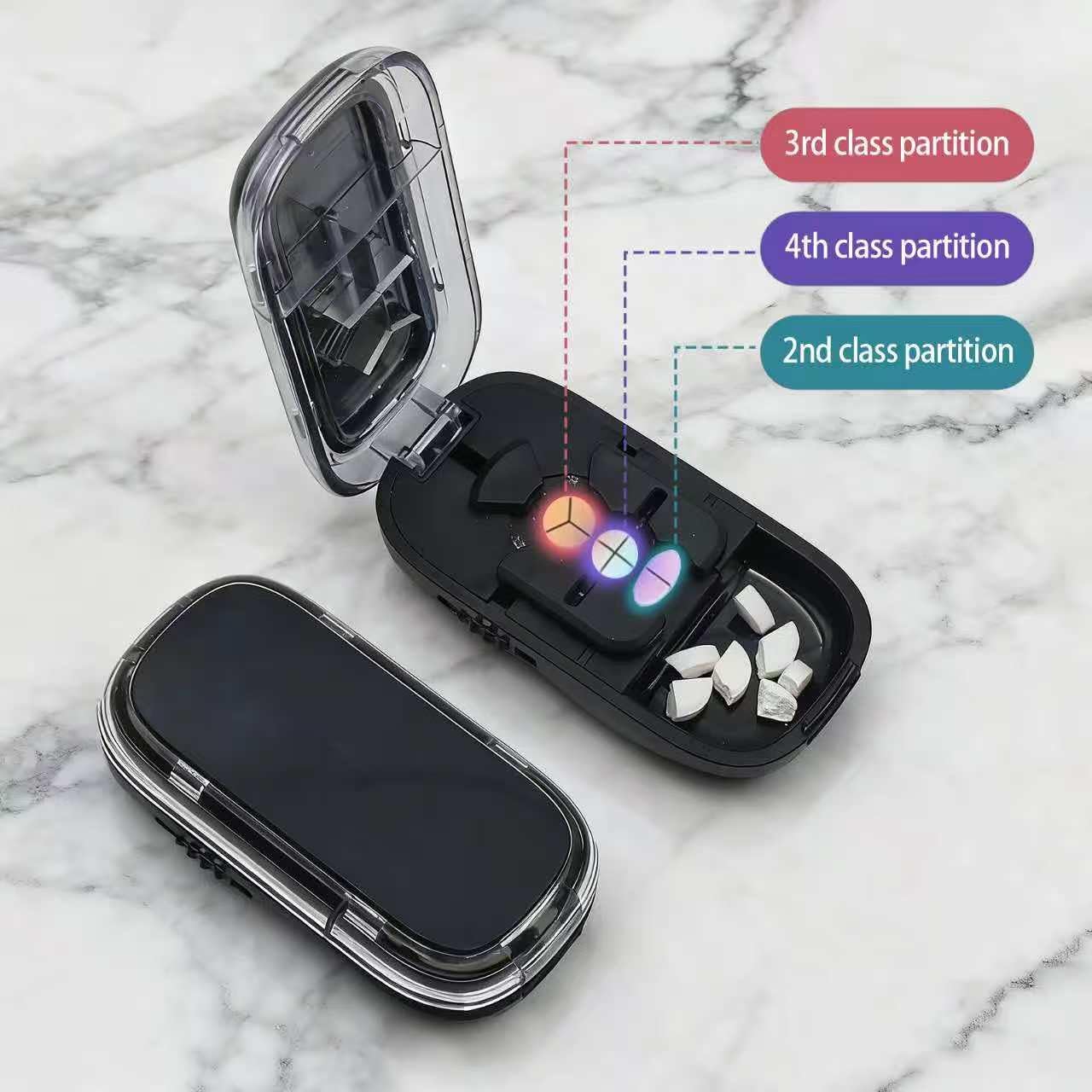 Pill Cutter Splitter for Small and Ttiny Pills,Pill Cutter,1/2, 1/3, 1/4 Precision Cutting for Medication Aids,Easy to use for Cutting Household medications