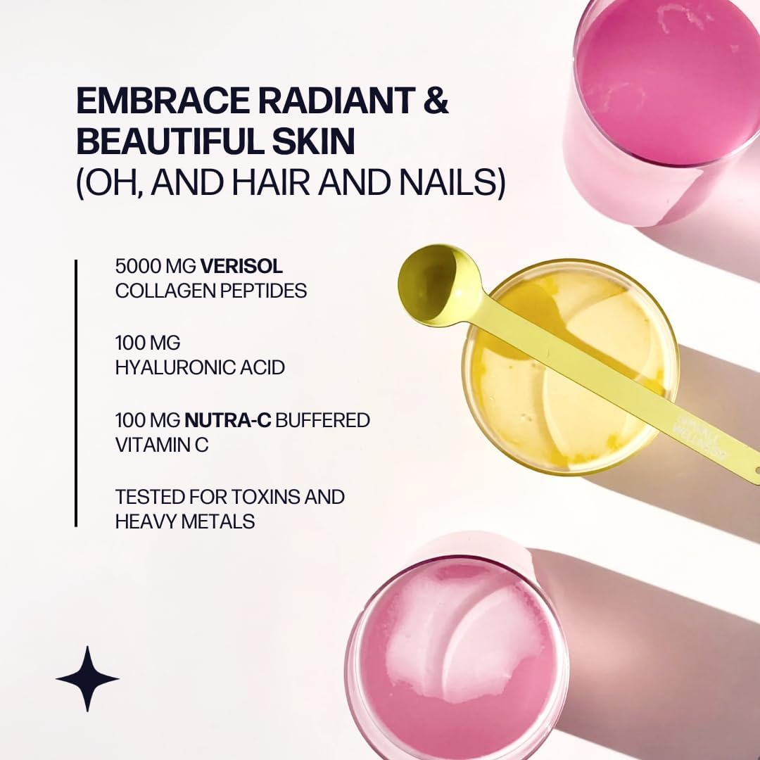 Sparkle Wellness VERISOL Bioactive Hydrolyzed Collagen Peptides | Collagen Powder Supplement with Vitamin C & Hyaluronic Acid for Hair, Skin, and Nail Health | Skin Boost Plus (No Flavor) [50-Serves]