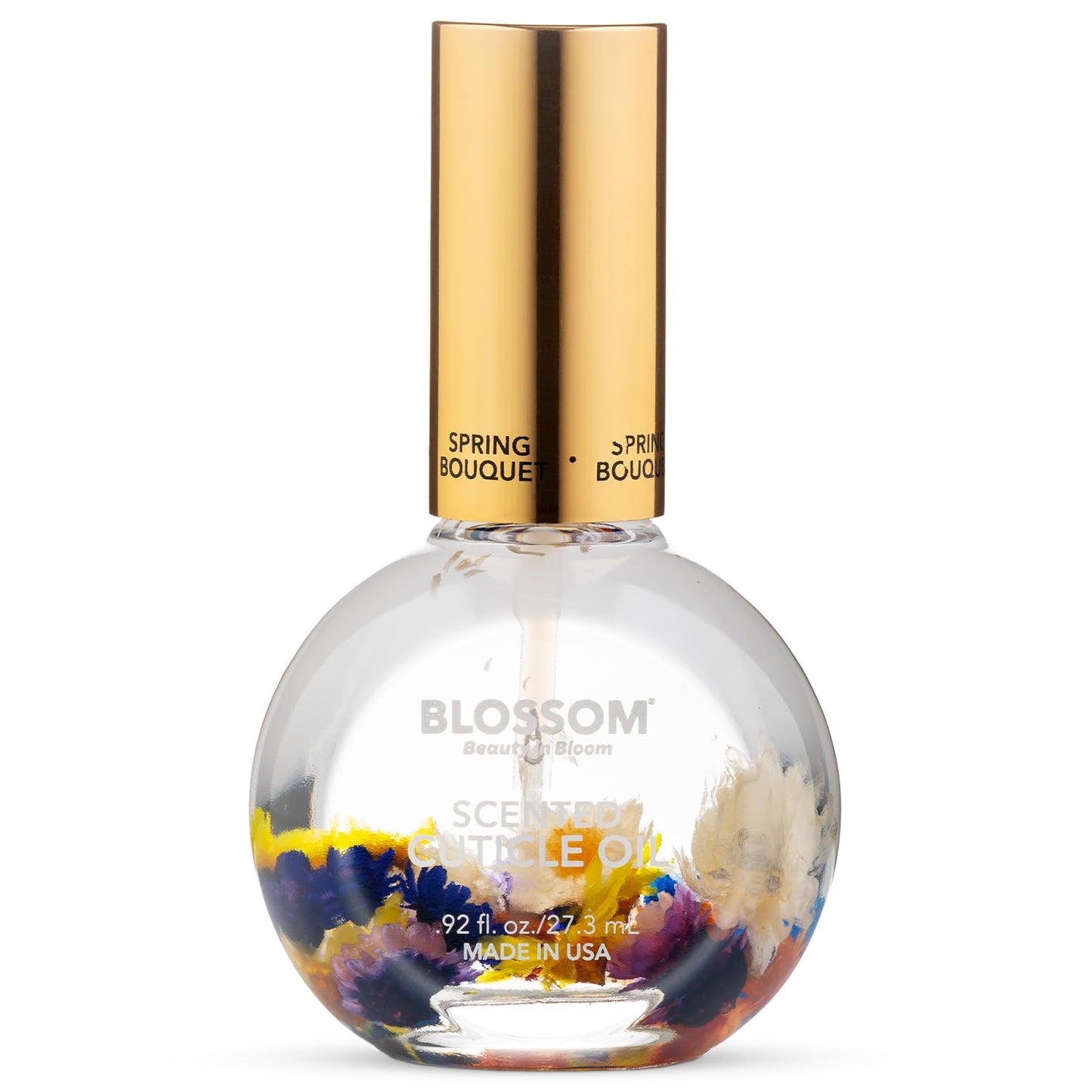 Blossom Cuticle Oil for Nails, Hydrating, Moisturizing, Scented Nail Oil Cuticle Care, Infused with Real Flowers, Made in USA, 0.92 fl. oz, Spring Bouquet