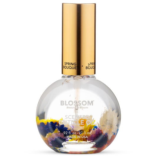 Blossom Cuticle Oil for Nails, Hydrating, Moisturizing, Scented Nail Oil Cuticle Care, Infused with Real Flowers, Made in USA, 0.92 fl. oz, Spring Bouquet