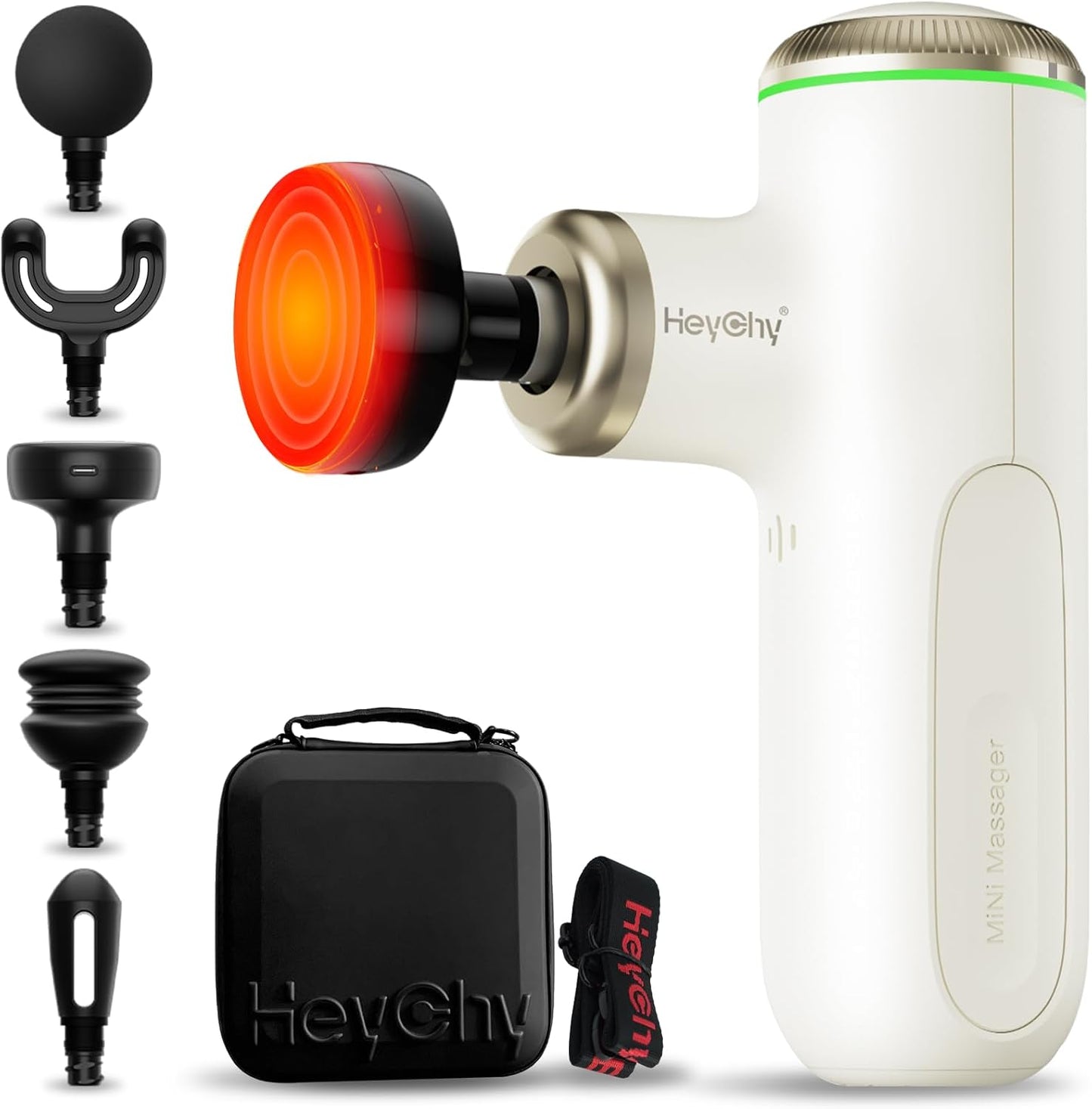 A1 Super Mini Massage Gun, Percussion Deep Tissues Muscle Massager (Heat-White)