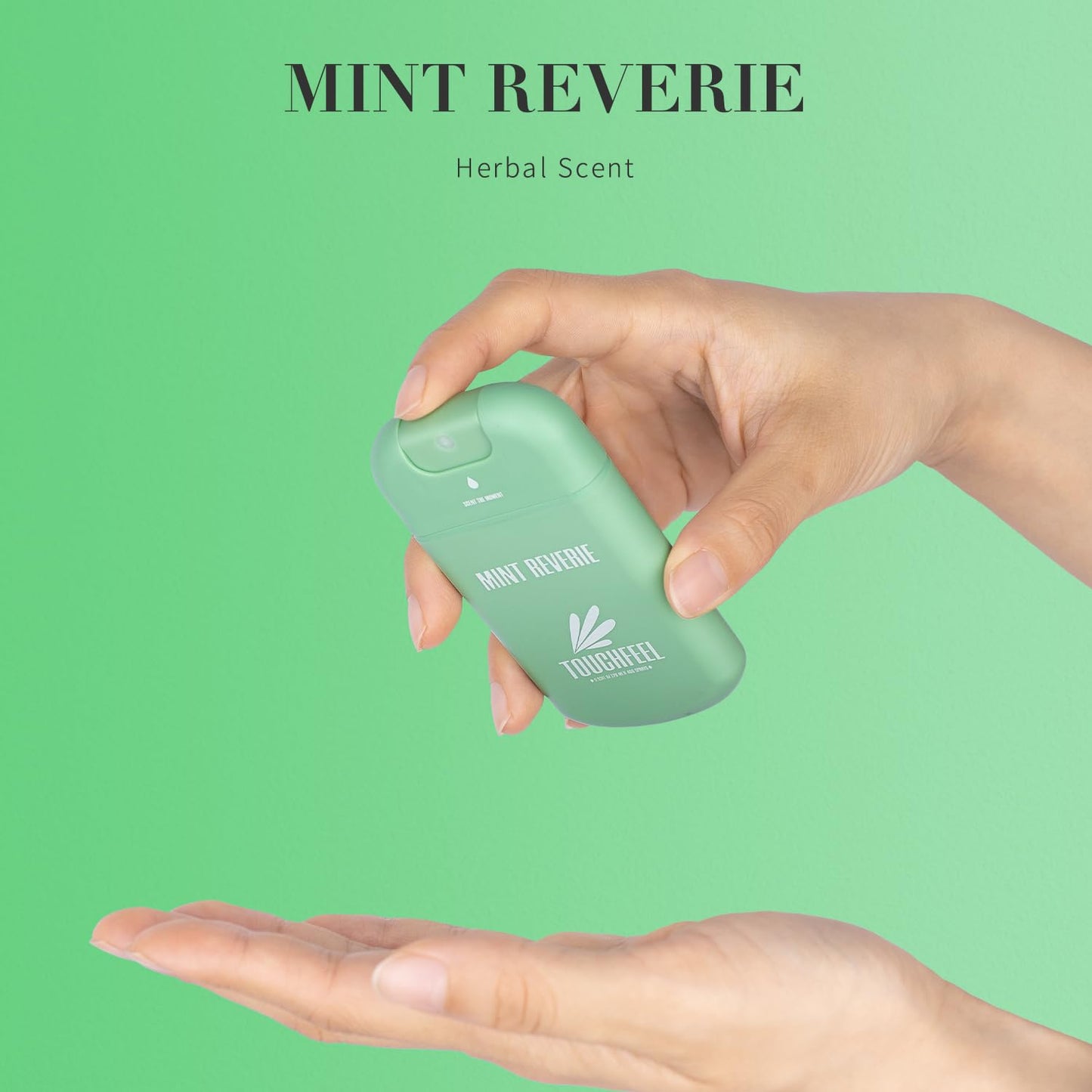 Spray Hand Sanitizer Travel Size Scented 3-Pack - Refillable Hydrating Hand Sanitizers Portable Design Travel Essentials (Mint Reverie) 0.93Fl Oz Each