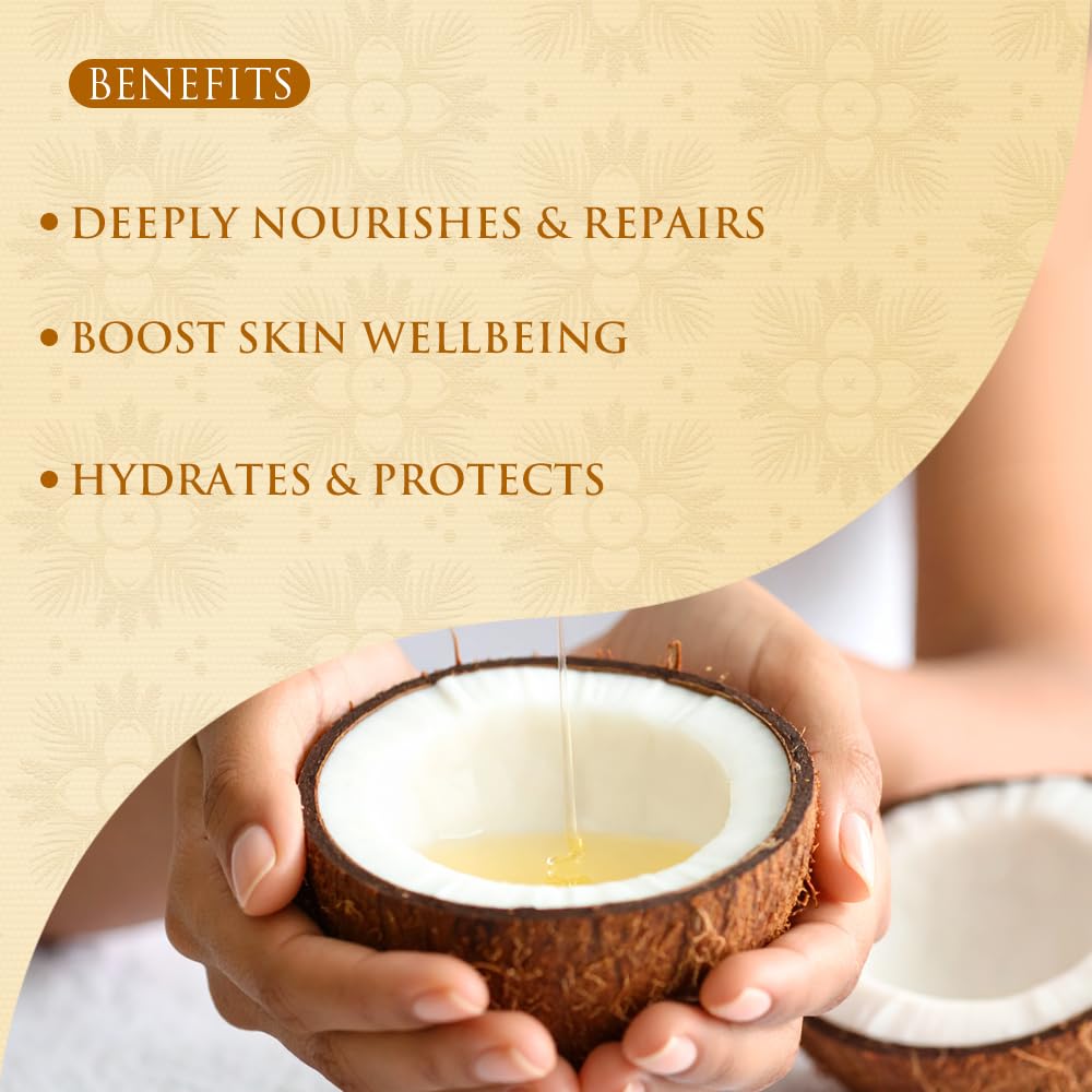 SPA CEYLON Virgin Coconut Nourish & Treat 25% Dry Body Oil | Organic Virgin Coconut Oil | Daily Hydration | Dry Skin Nourishing | Cold-Pressed | 100ml