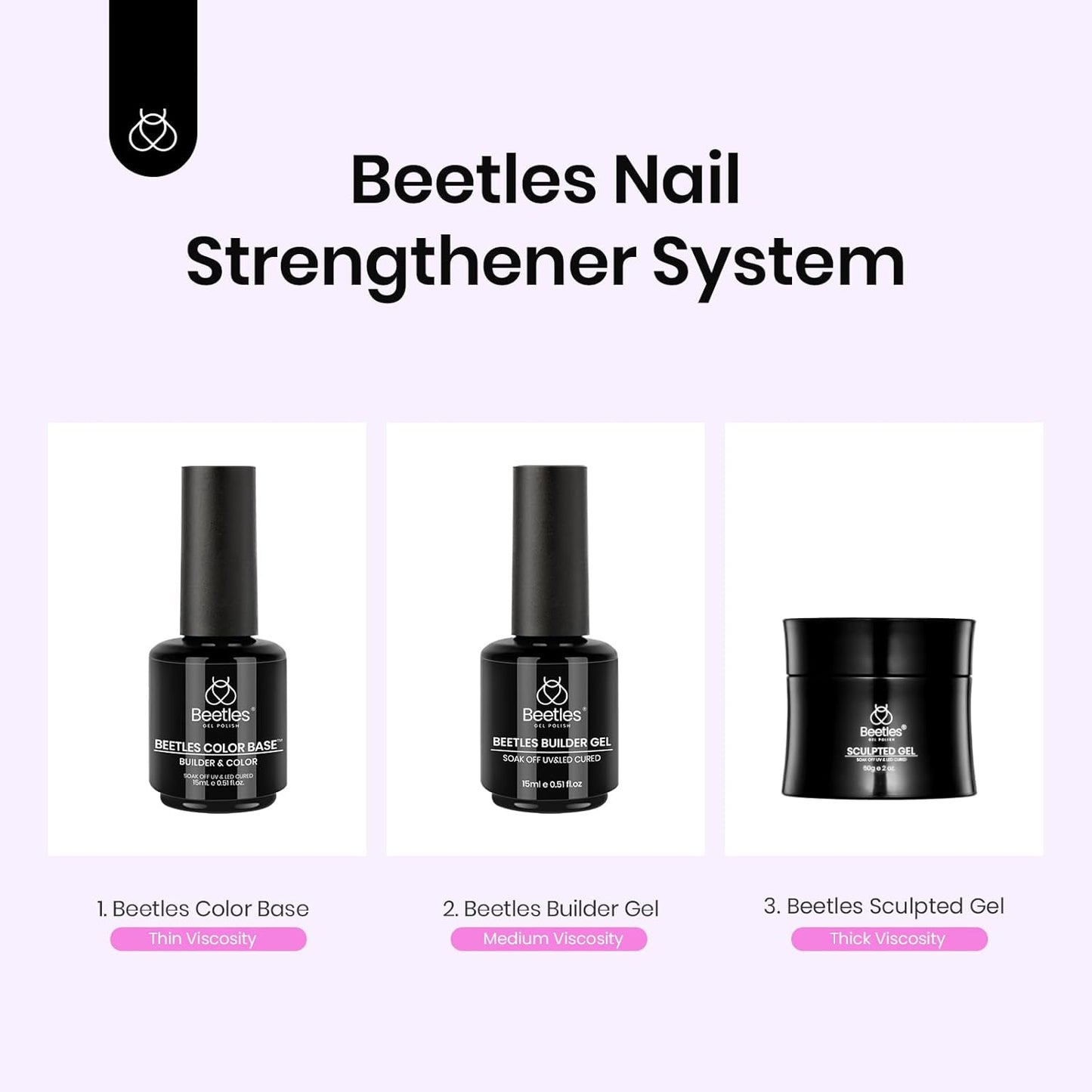 Beetles Builder Gel for Nails 7 in 1 Cover Nude Translucent Builder Strengthener Gel for Nail Extension, Need Base Coat