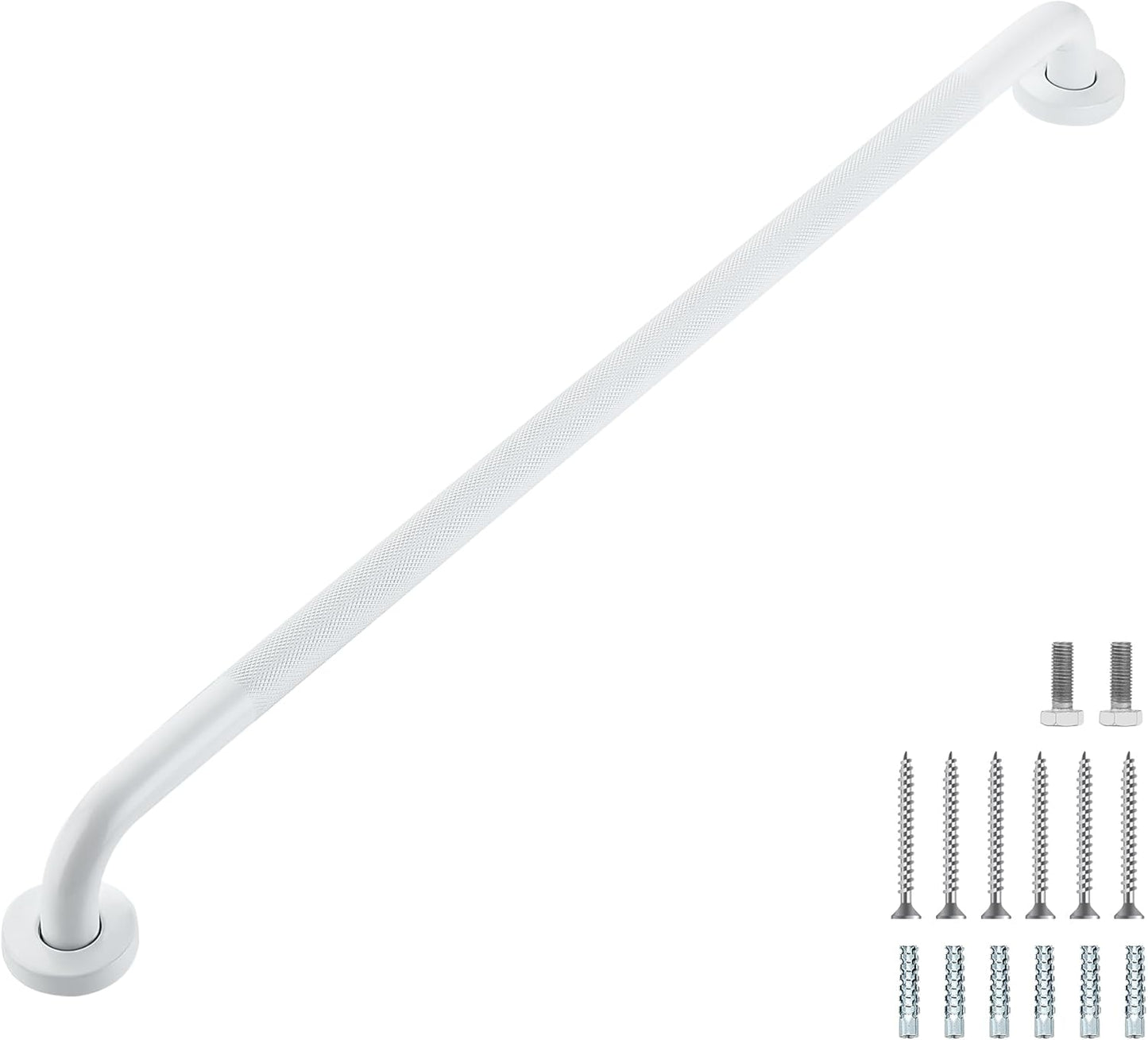 Grab Bars for Shower, 2 Pack 32-Inch Anti Slip Shower Handles for Elderly, Safety Shower Grab Bar, Stainless Steel Handicap Grab Bars for Bathroom (White 1" Diameter)