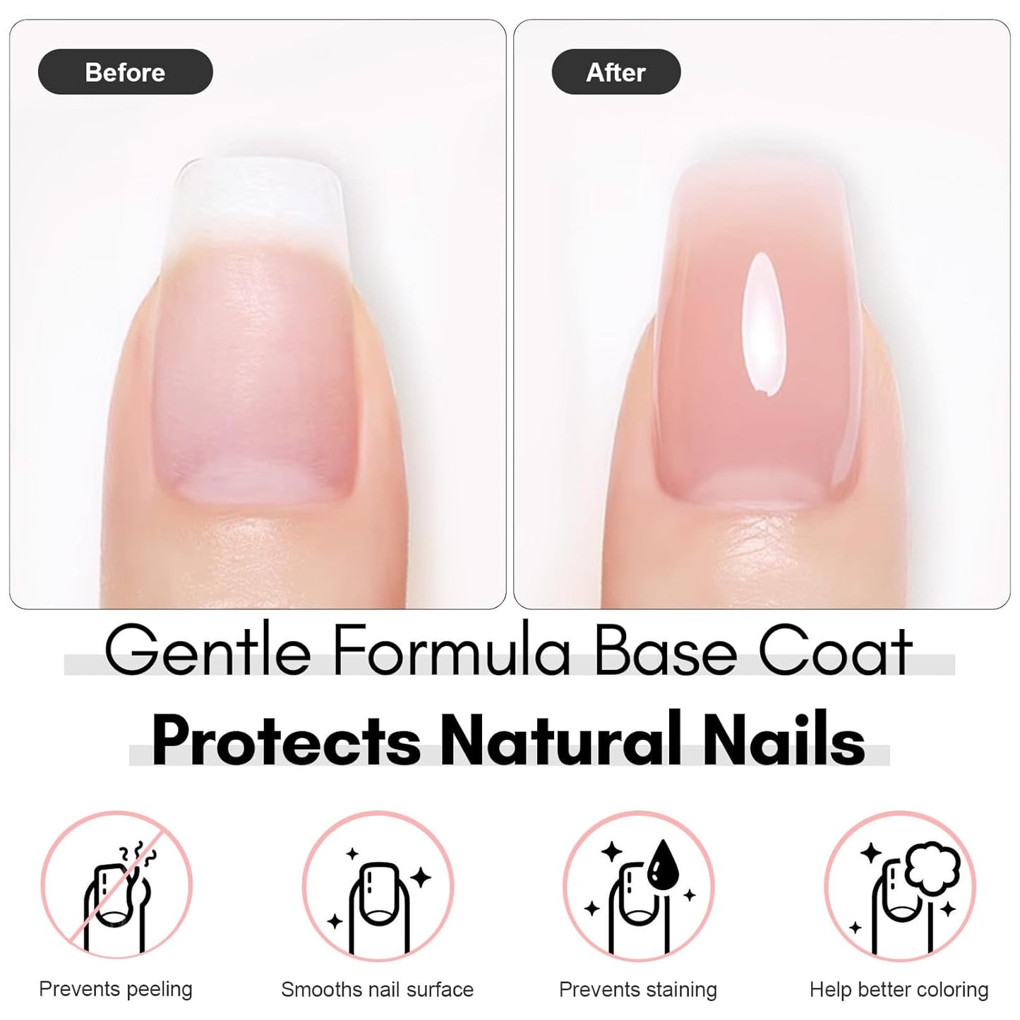 Makartt 3Pcs Builder Nail Gel with Top and Base Coat, Clear Gel Builder Kit for Nails Apex Building Thickening Strengthener Extension Rhinestone in a Bottle, UV Light Lamp Required