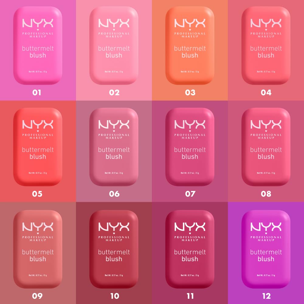 NYX PROFESSIONAL MAKEUP Buttermelt Powder Blush, Fade and Transfer-Resistant Blush, Up to 12HR Make Up Wear, Vegan Formula - Butta Than Before