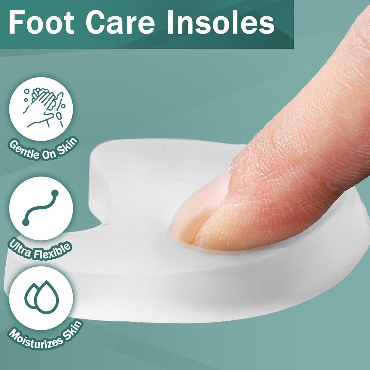 Honeydak 20 Pack Gel Toe Spacers Toe Spacer Relieves Bunions Corns Blisters Rubbing Overlapping Washable Big Alignment Corrector Reusable Covers Foot Care Insoles for Women and Men