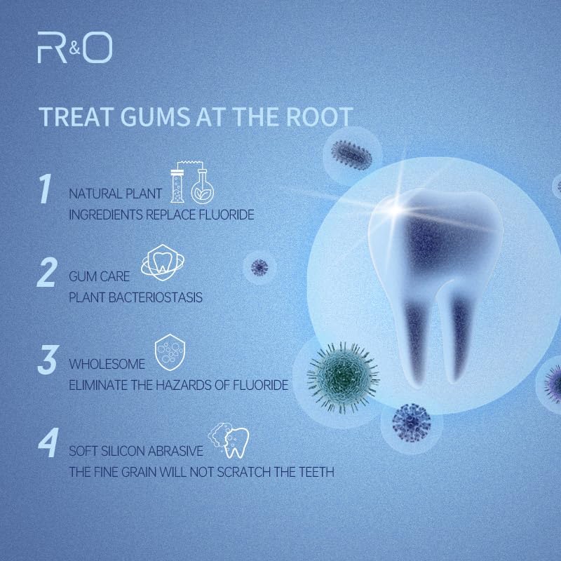 R&O Ageratum Whitening Toothpaste with Bamboo Charcoal, 3.53 oz - Removes Stubborn Stains, Great for Teeth Whitening, Reduces Plaque, Promotes Oral Health with Long - Lasting Fresh Breath (2 Tubes)