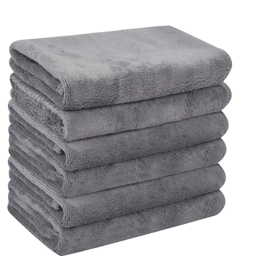 VORLAN Microfiber Facial Cloths Fast Drying Washcloth Absorbent Face Wash Cloth Soft Makeup Remover Cloths 12inch x 12inch