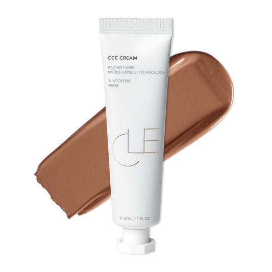 CLE Cosmetics CCC Cream (Cool Medium Deep 306 / SPF 50) - Color Correcting With Sunscreen - Lightweight, Hydrating Foundation - BB & CC Hybrid - Light to Medium Coverage - 1 fl oz
