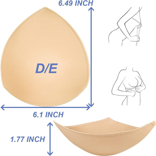Bra Pad Insert,Removable Sport Bra Cup Triangle Breathable & Reusable Bra Pad for Yoga Bra,Swimsuits,Bikini