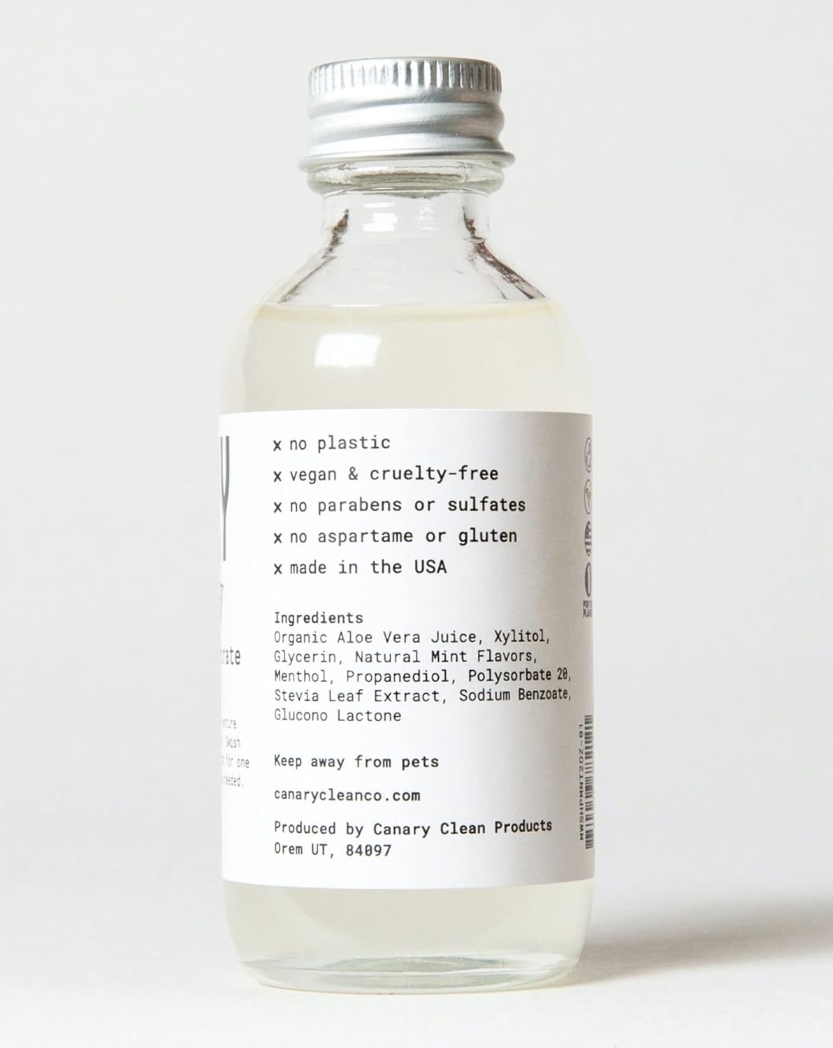 Mouthwash Concentrate Peppermint - Great for Travel, Dry Mouth and Gum Health - Alcohol & Fluoride Free, Natural Mouth Wash for Bad Breath - Zero Waste - 2 Pack, 2 Oz Each