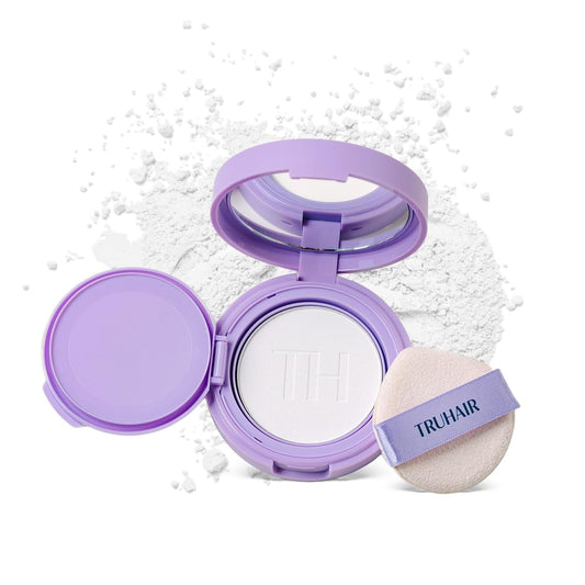 TRUHAIR Root & Scalp Cover Up Pressed Powder Compact, Waterproof, Weightless Hair Coverage & Bald Spot Concealing, Root Touch Up Hair Color for Gray Coverage & Thinning Areas, 0.35 Oz (White)