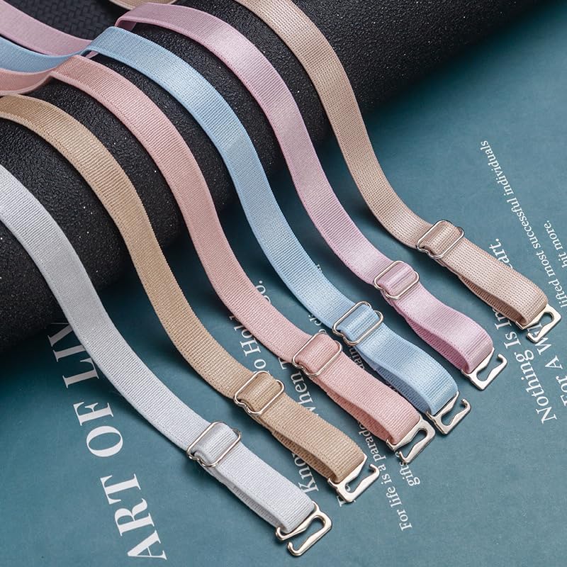 3 Pairs Adjustable Non-Slip Bra Straps Replacement for Women