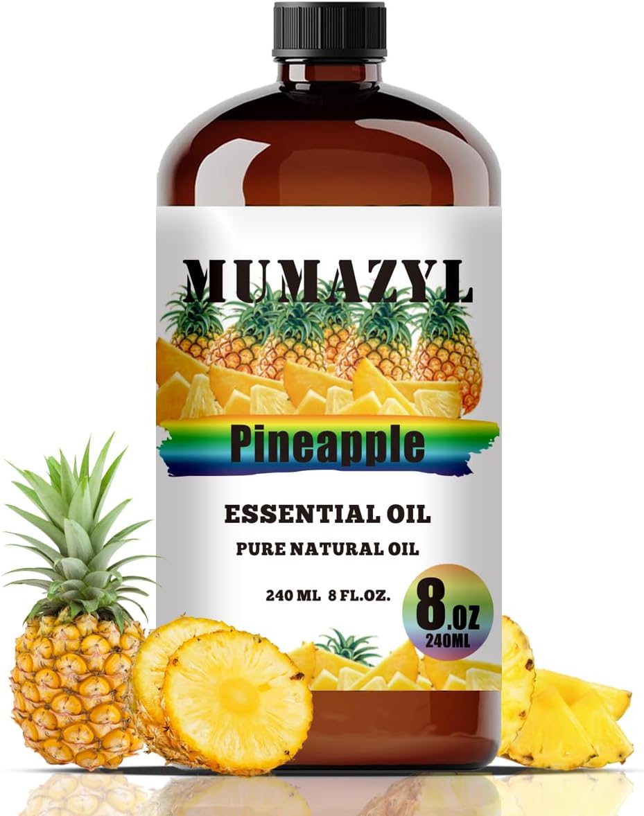 Pineapple Essential Oil, Pineapple Oil 8 Fl Oz 240ML for Diffuser Humidifier Yoga Cleaning DIY Candle Soap Making Essential Oils