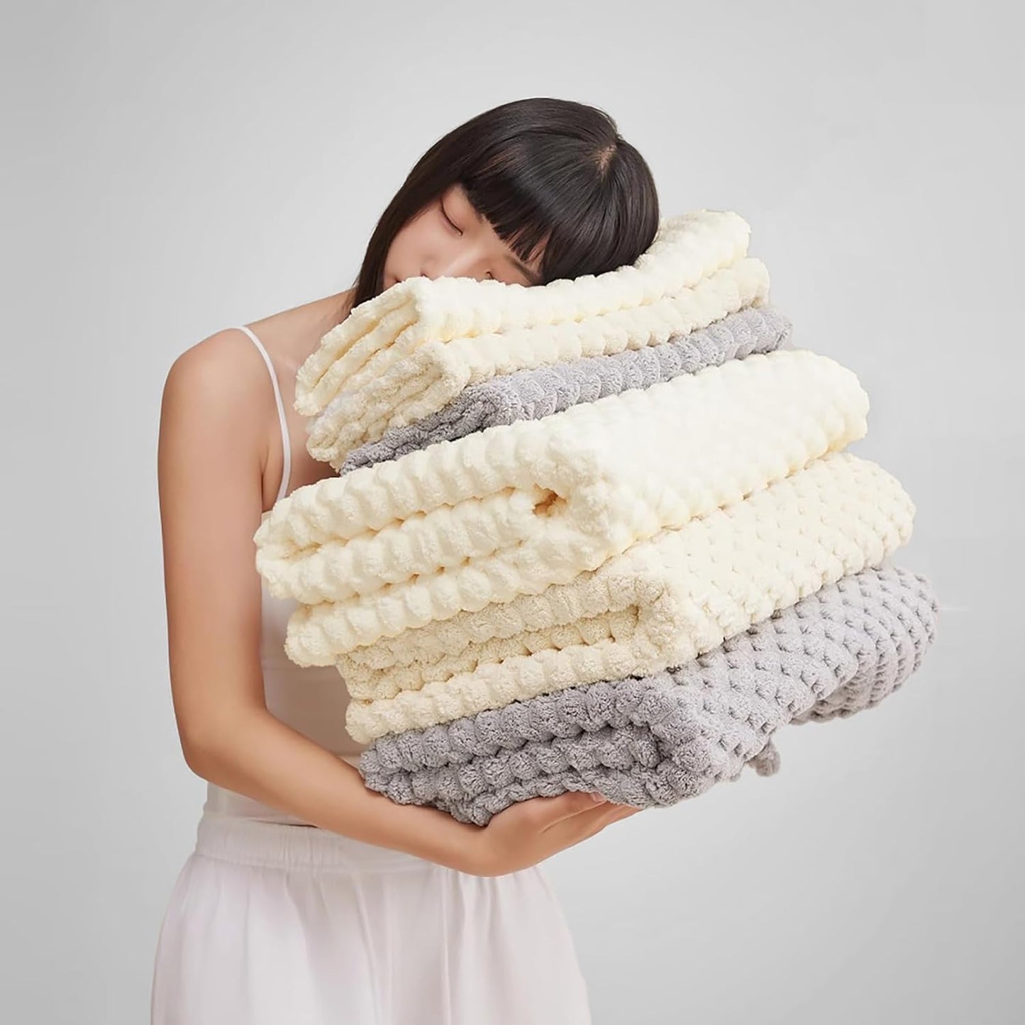 Extra Large Bath Towel Set of 6 (40"x80"),Oversized Bath Sheet Super Soft Highly Absorbent Microfibers Quick Dry Luxury Shower Towel for Bathroom Spa Gym Hotel Yoga (Beige, 6Piece)