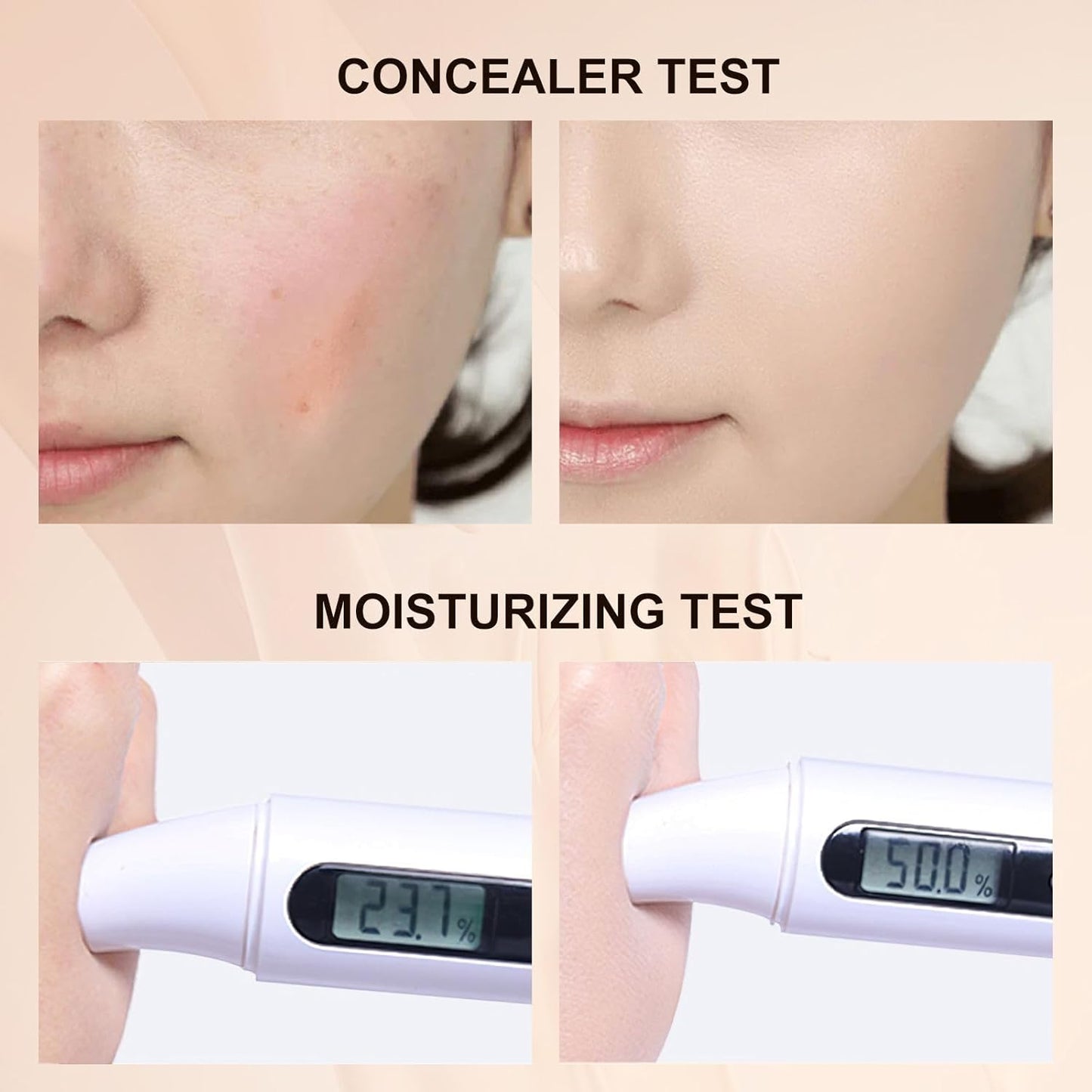 Mushroom Head Air Cushion CC Cream - Tattoo Cover up Makeup Waterproof Long-Lasting Moisturizing Concealer Foundation, Even Skin Tone for All Skin Types (Natural)