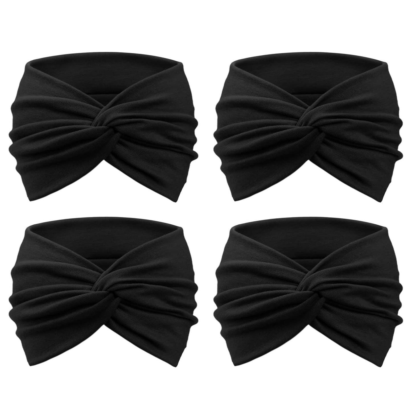 Extra Wide Headbands for Women Large Turban Headband Non Slip Boho Elastic Hairband Hair Twisted Knot Head Bands Accessories