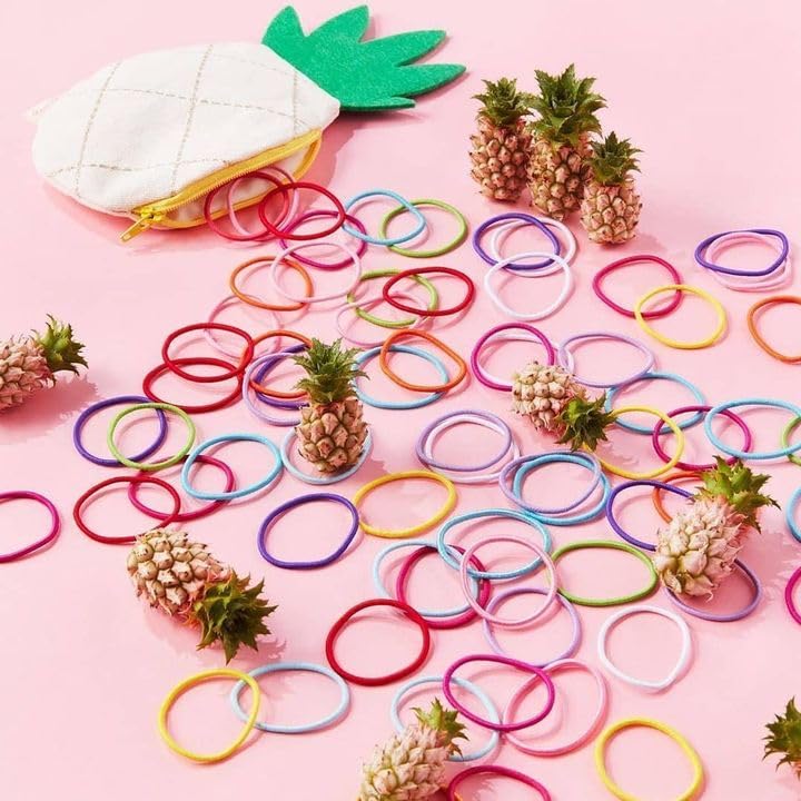 Goody Ouchless Hair Elastics – No Pull, No Breakage, Tangle-Free Hold for Thick, Curly, Coily & Textured Hair – 30 Count, Rainbow, Long-Lasting Ponytail Holders for Women & Men
