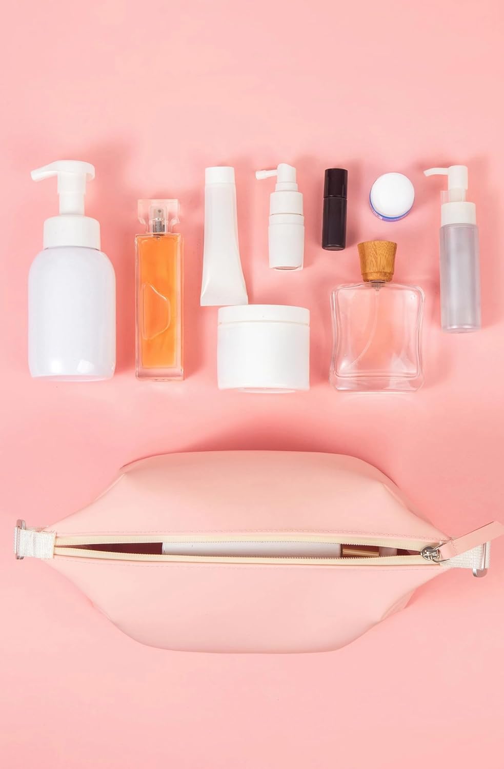 6"x 9.84" 4.5L Large Silicone Toiletry Bag,Waterproof Leakproof Foldable Travel Organizer,Dopp Kit Alternative for Men & Women,Pink